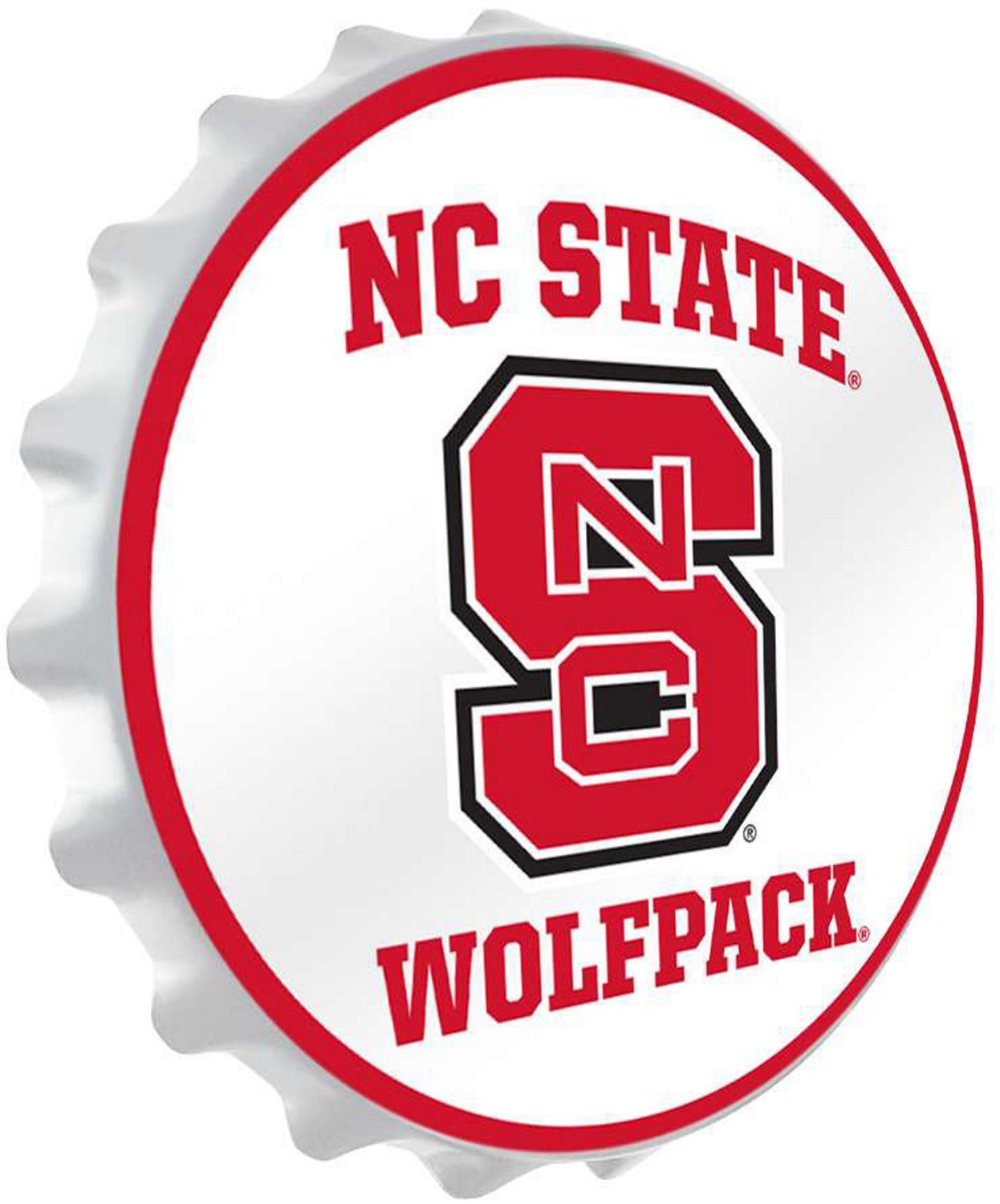 The Fan-Brand North Carolina State University White Block S Bottle Cap Wall Sign - view number 2