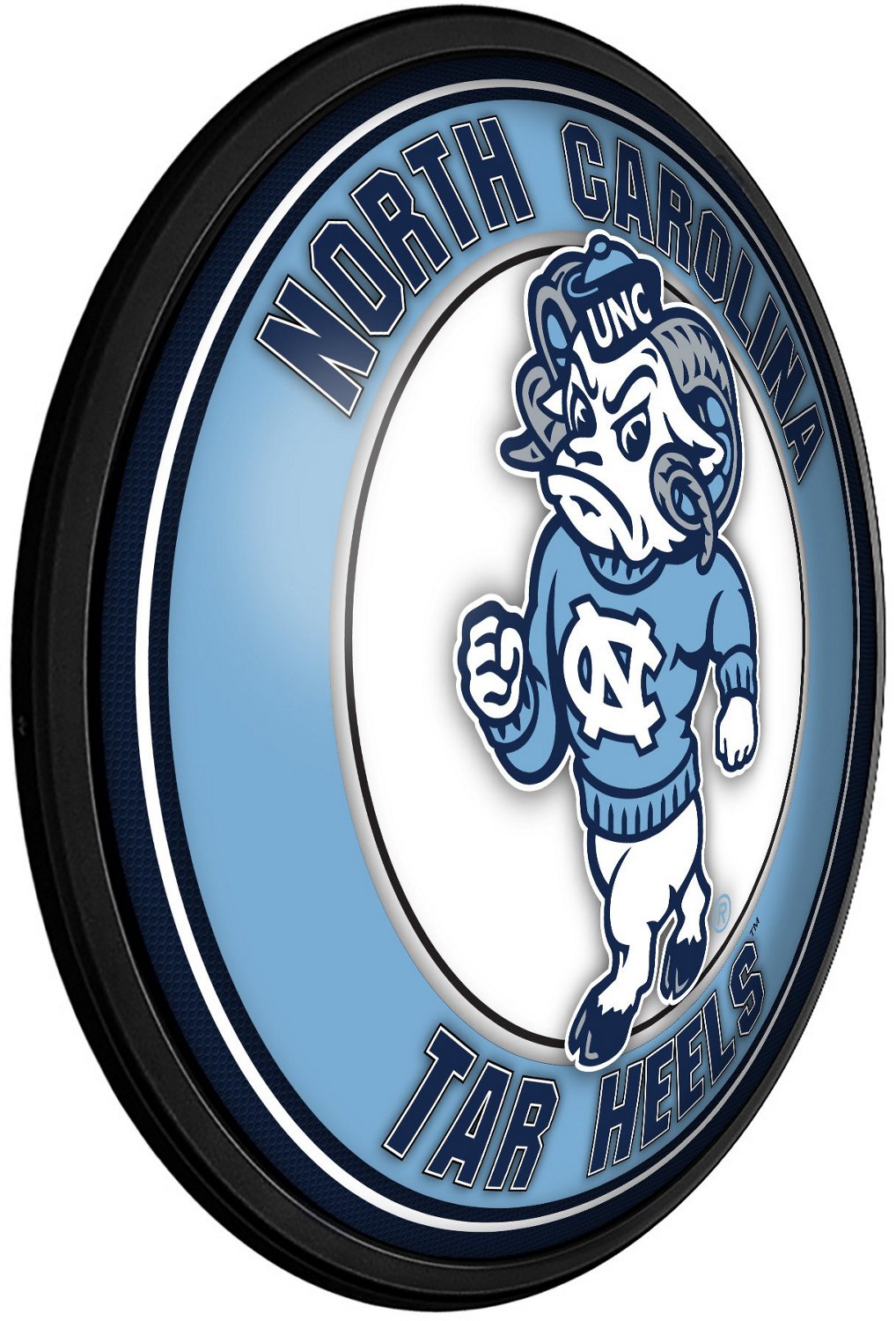 The Fan-Brand University of North Carolina Mascot Round Slimline Lighted Wall Sign - view number 2
