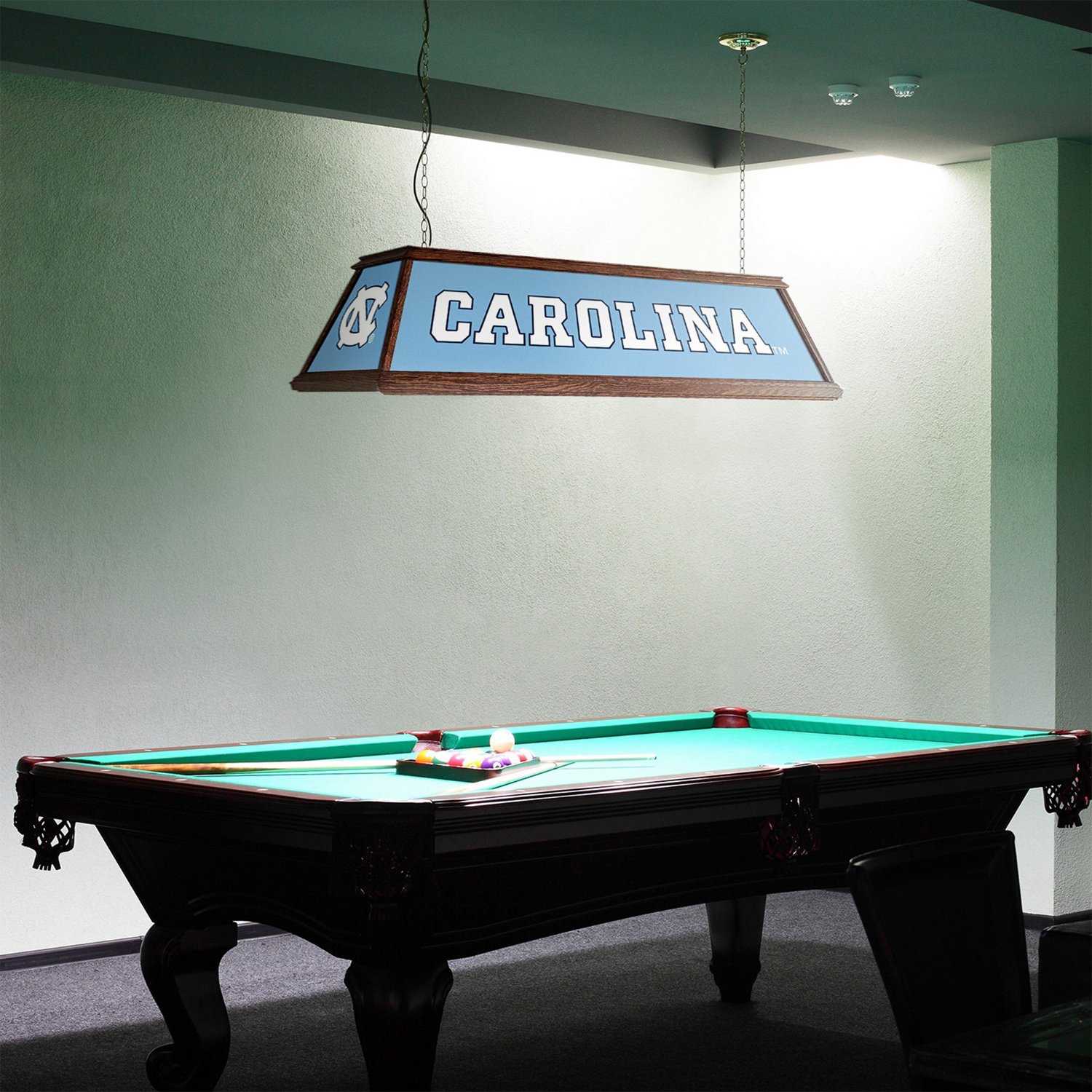 The Fan-Brand University of North Carolina Premium Wood Pool Table Light - view number 3