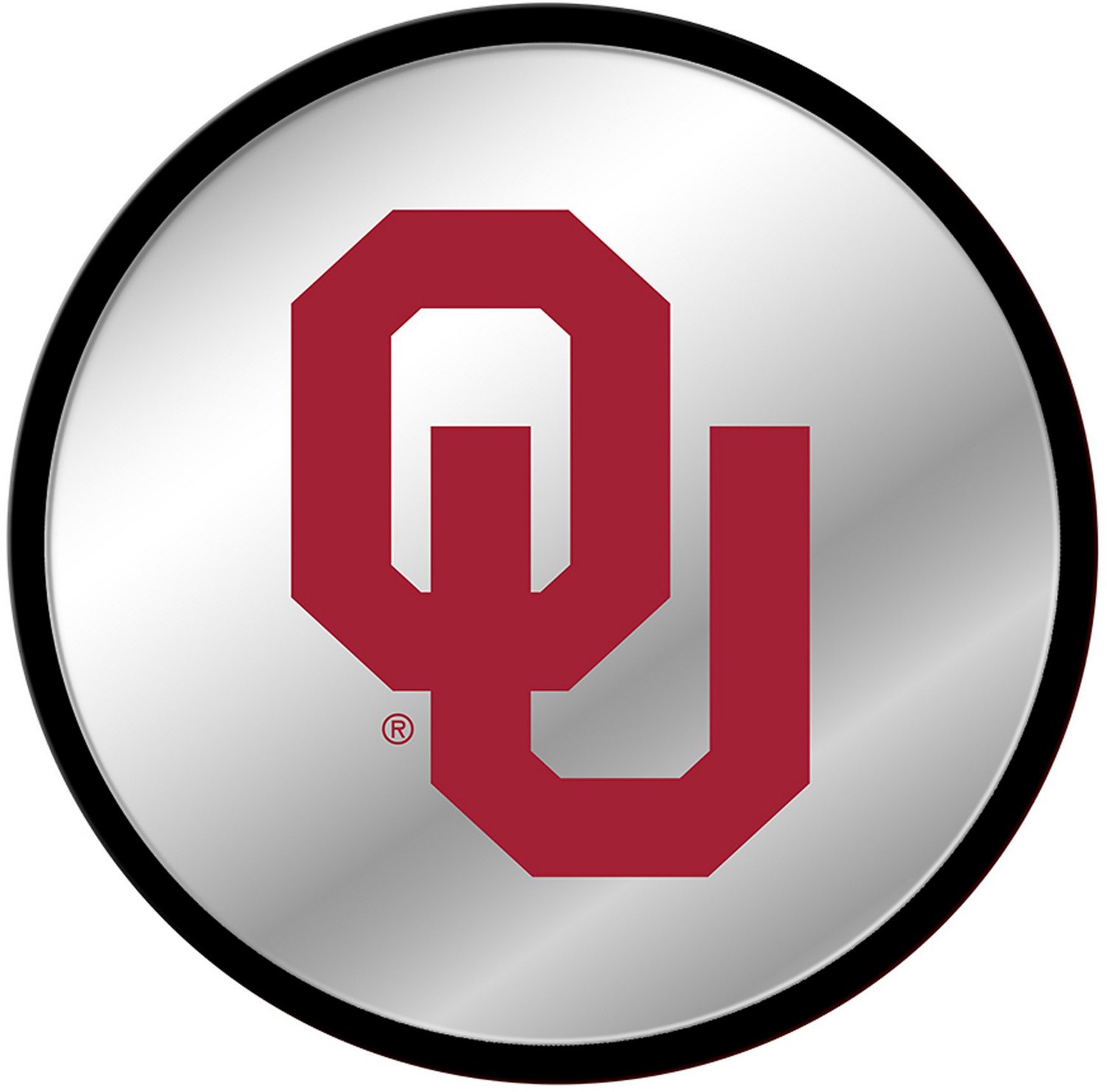 The Fan-Brand University of Oklahoma Modern Disc Mirrored Wall Sign