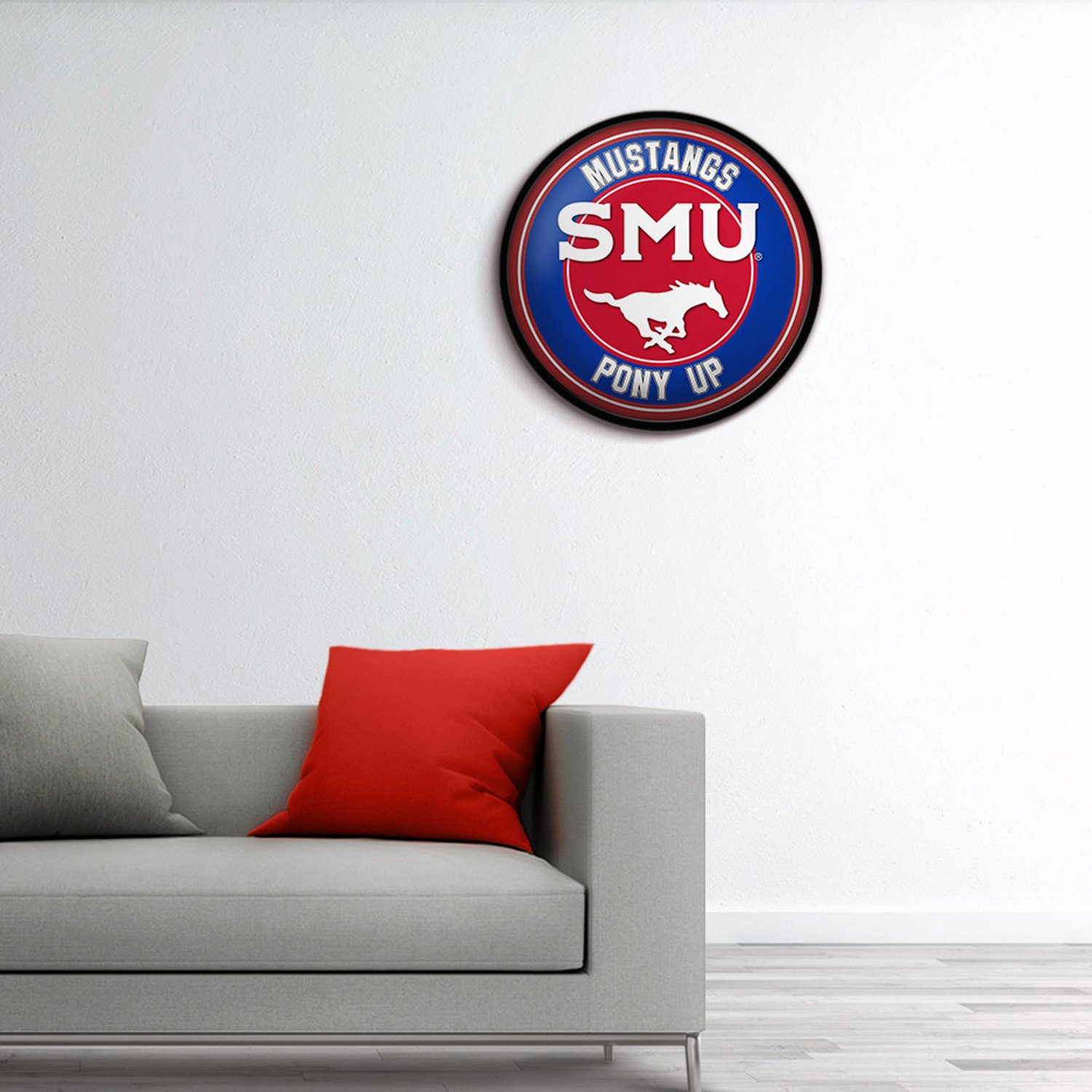 The Fan-Brand Southern Methodist University PONY UP Modern Disc Sign - view number 3