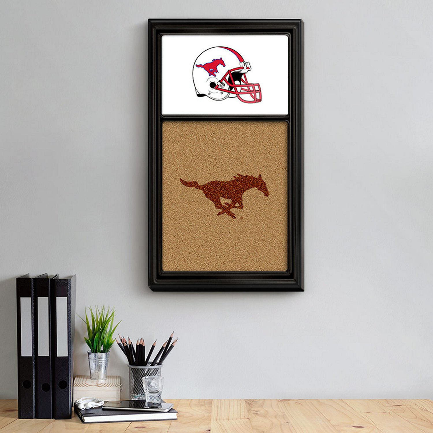 The Fan-Brand Southern Methodist University Dual Logo Cork Note Board - view number 3
