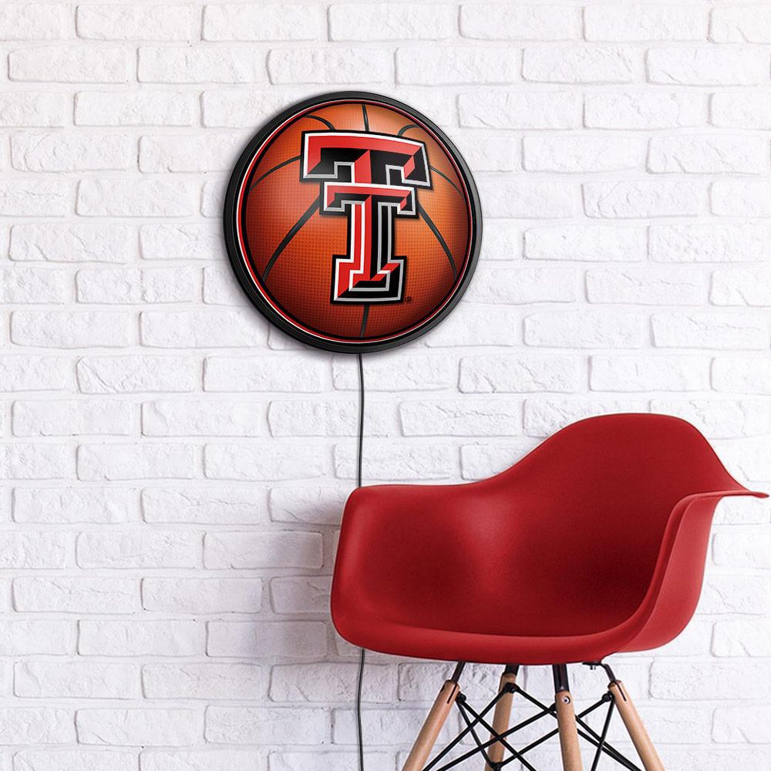 The Fan-Brand Texas Tech University Basketball Slimline Lighted Wall Sign - view number 4