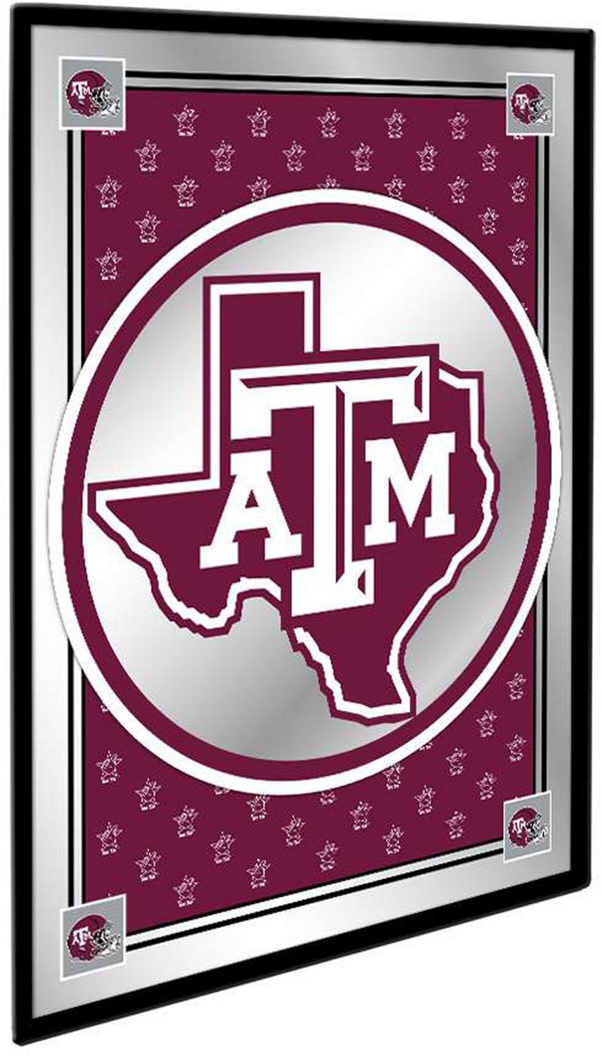 The Fan-Brand Texas A&M University Team Spirit Texas Framed Mirrored Wall Sign - view number 2