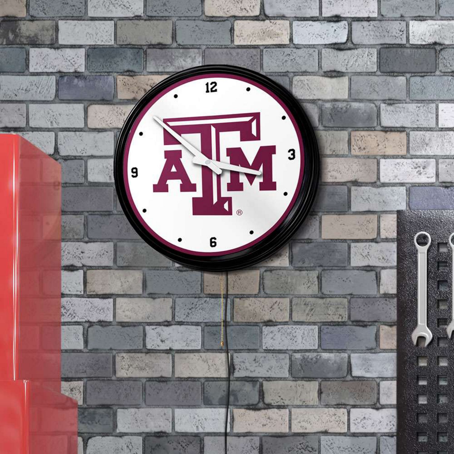 The Fan-Brand Texas A&M University Retro Lighted Wall Clock  - view number 3