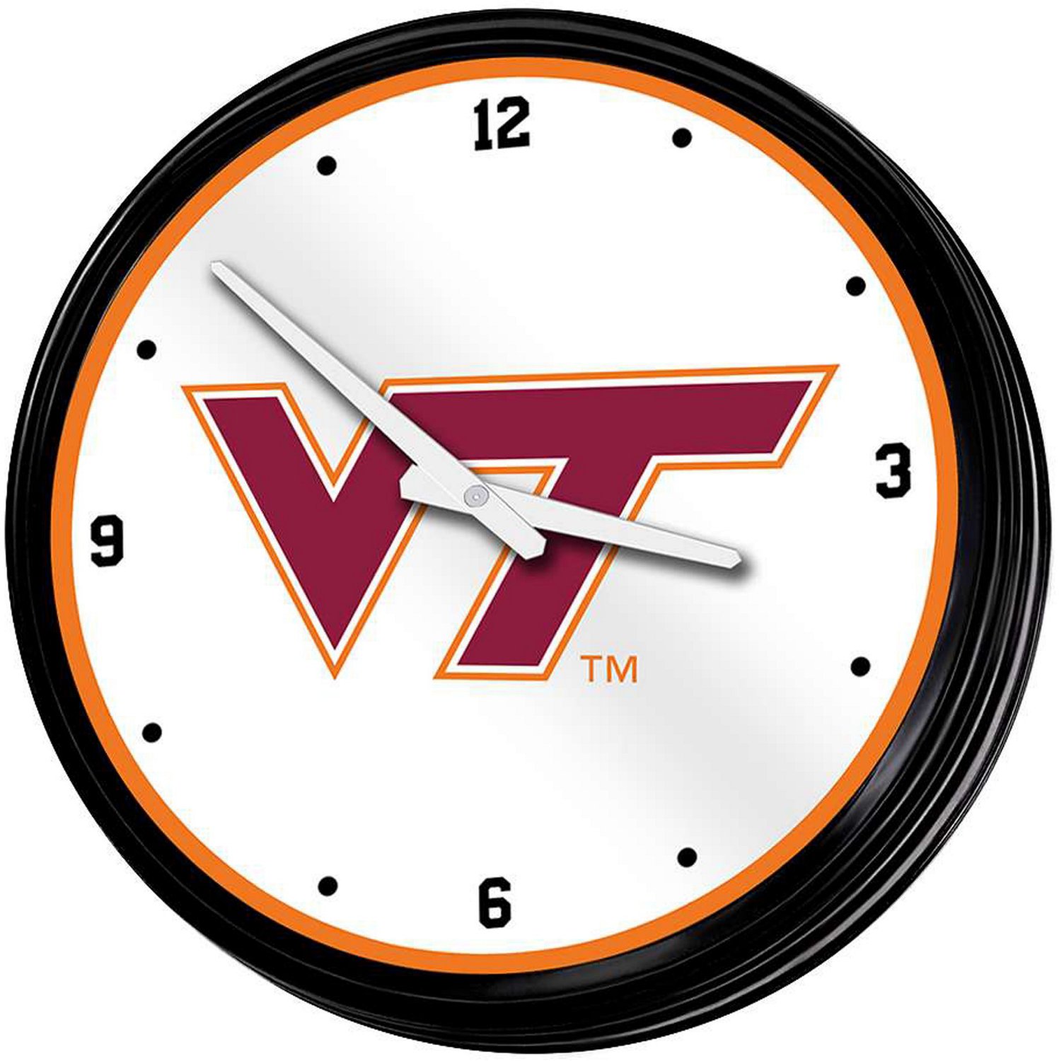 The FanBrand Virginia Tech Retro Lighted Wall Clock Academy
