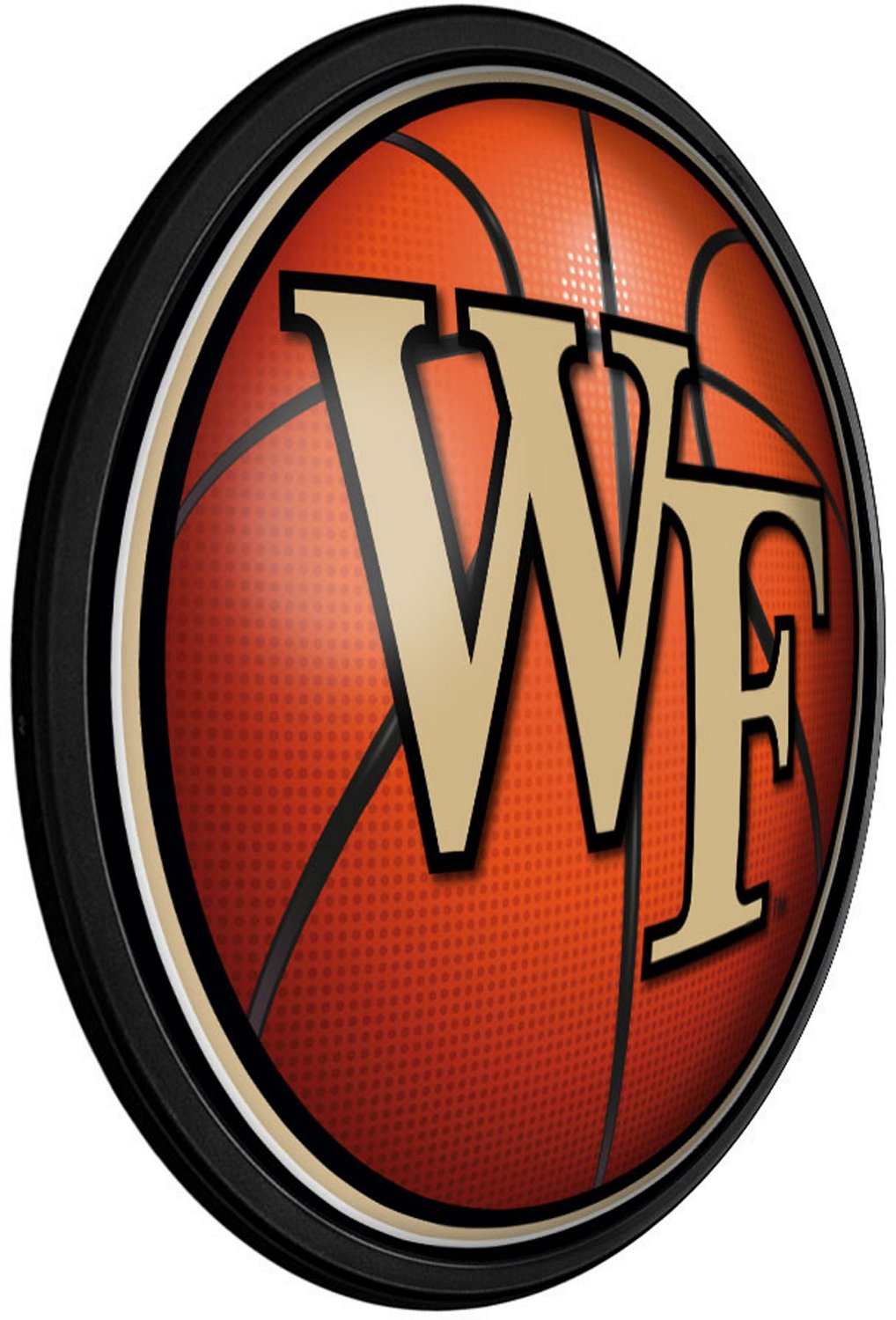 The Fan-Brand Wake Forest University Basketball Round Slimline Lighted Wall Sign - view number 2