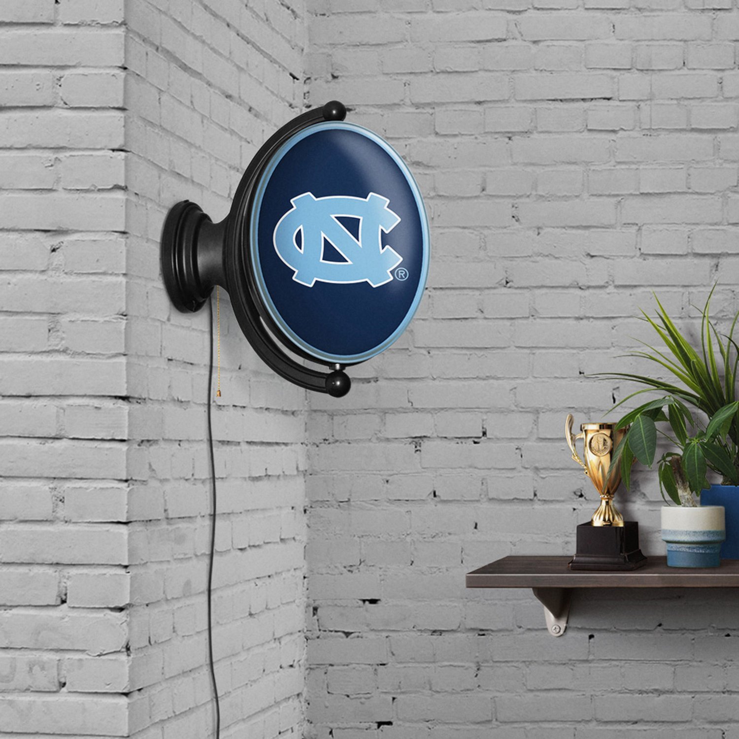The Fan-Brand University of North Carolina Oval Rotating Lighted Sign  - view number 4