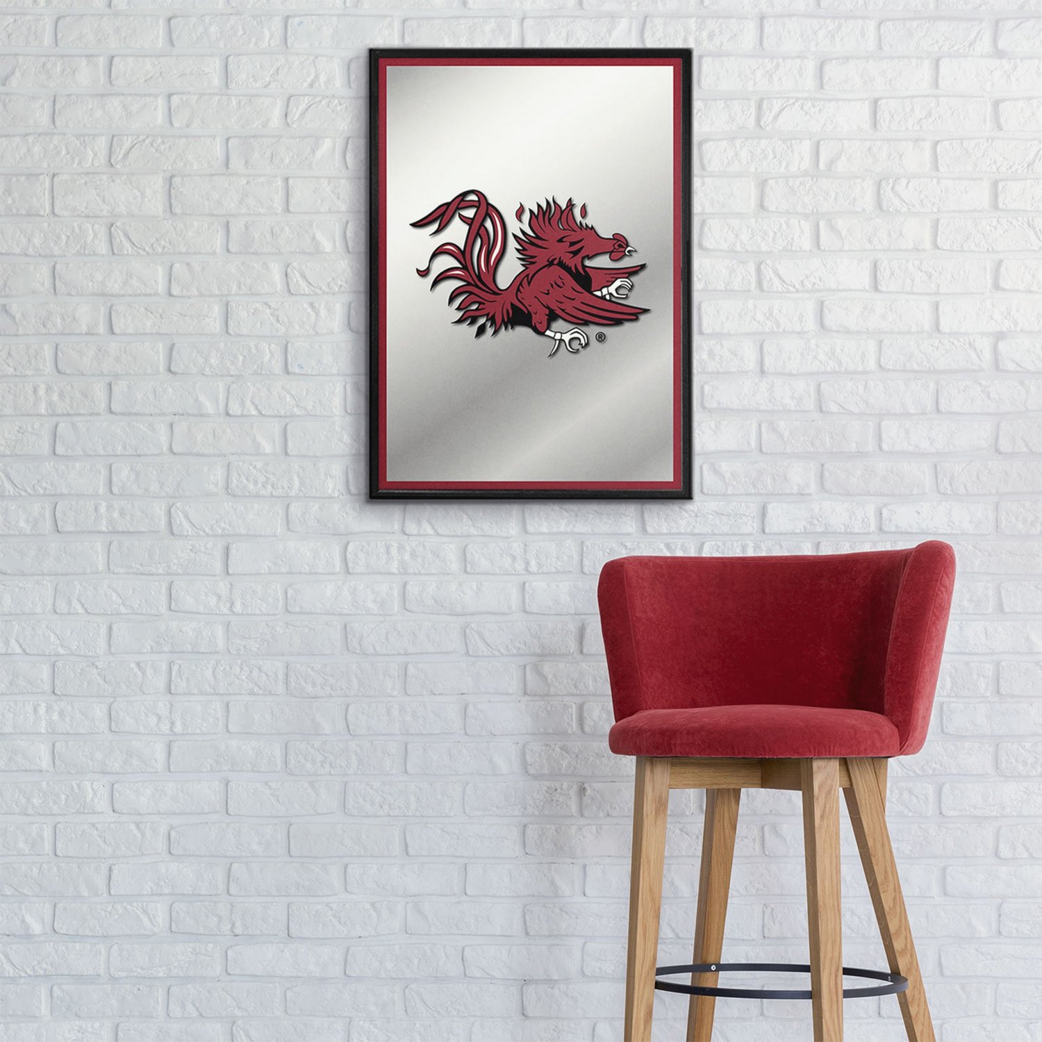 The Fan-Brand University of South Carolina: Mascot Framed Mirrored Wall Sign - view number 3