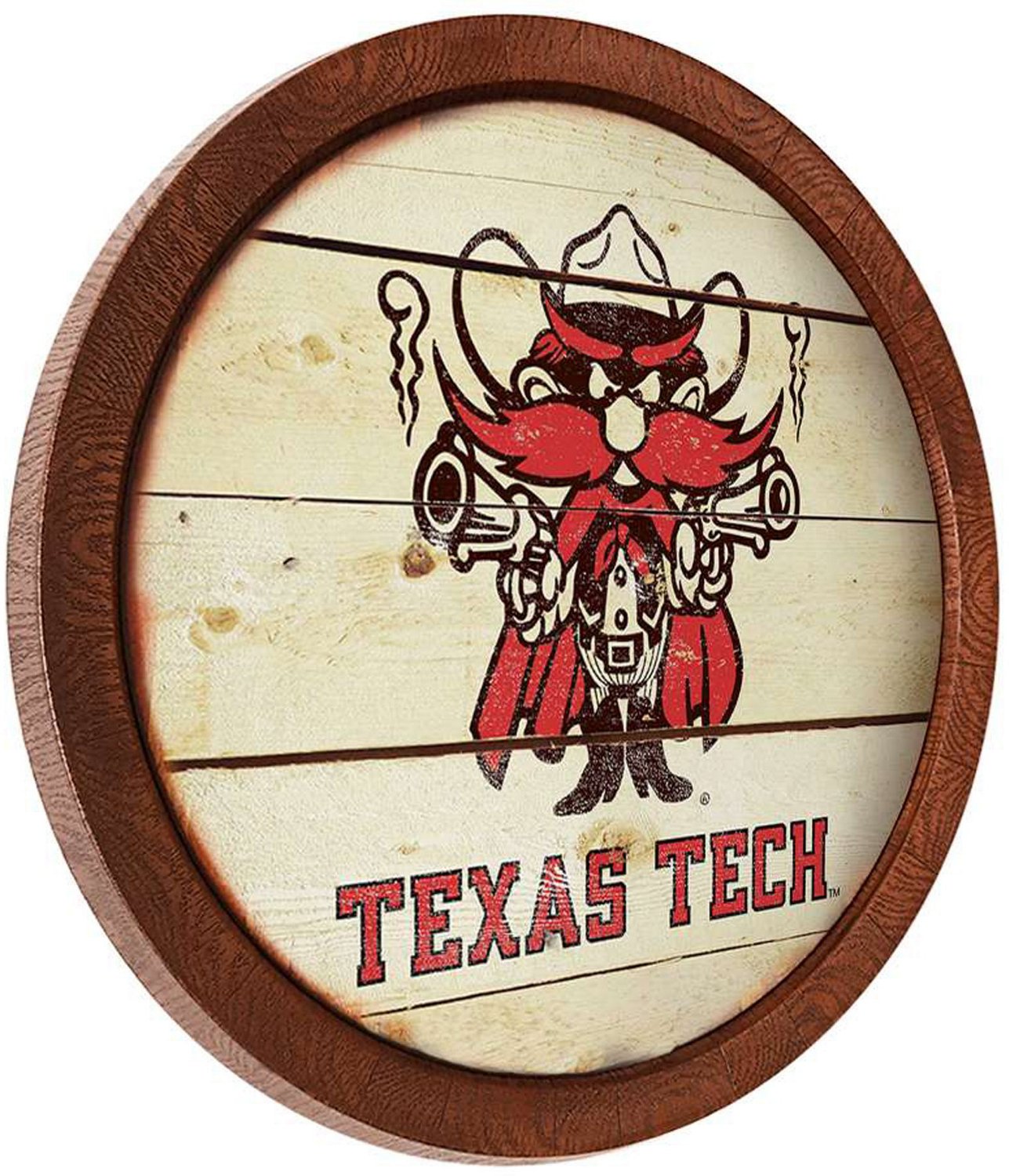 The Fan-Brand Texas Tech University Raider Weathered Faux Barrel Top Sign  - view number 2