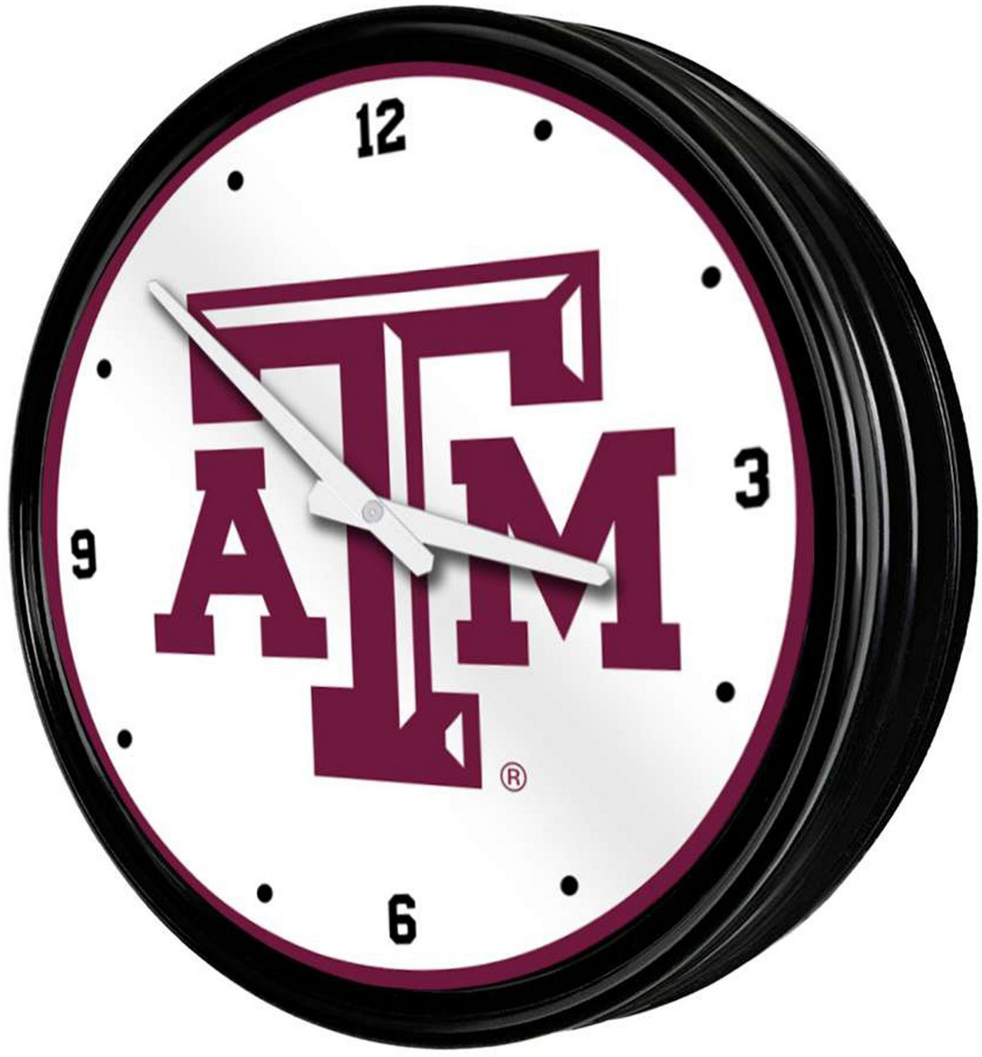 The Fan-Brand Texas A&M University Retro Lighted Wall Clock  - view number 2