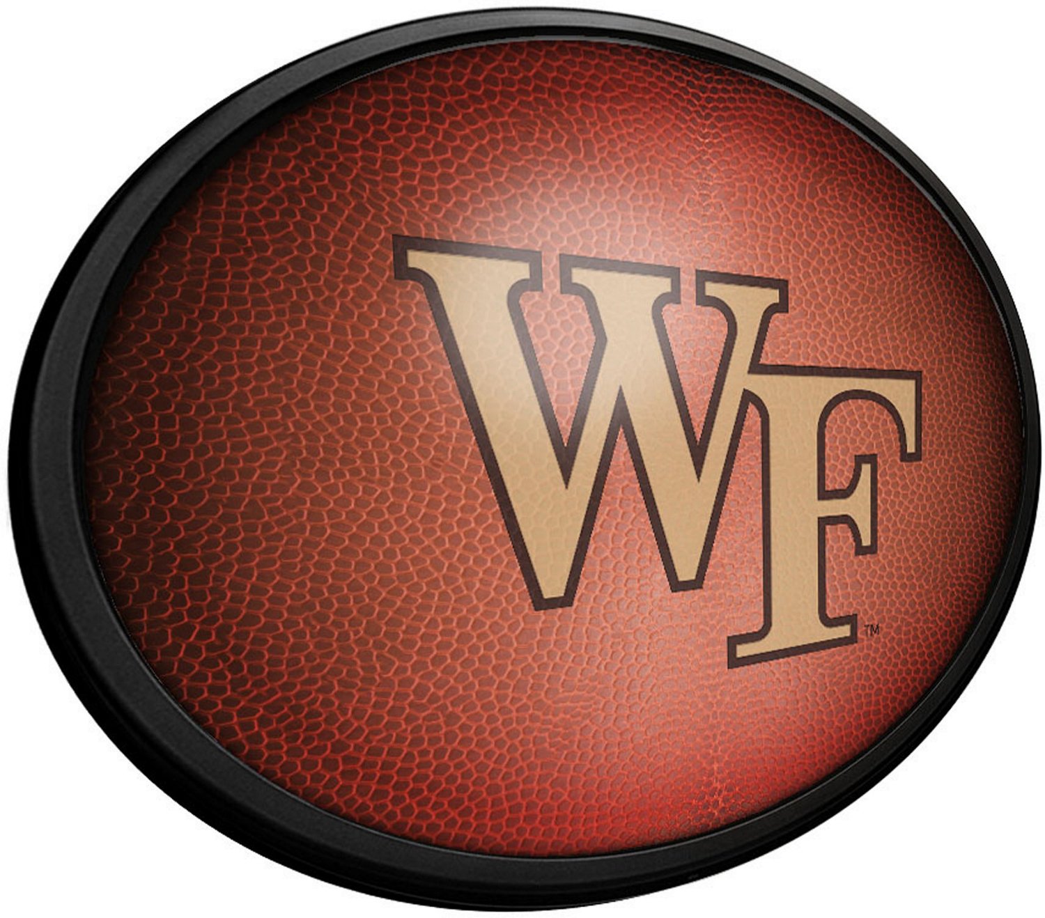 The Fan-Brand Wake Forest University Pigskin Oval Slimline Lighted Wall Sign - view number 2