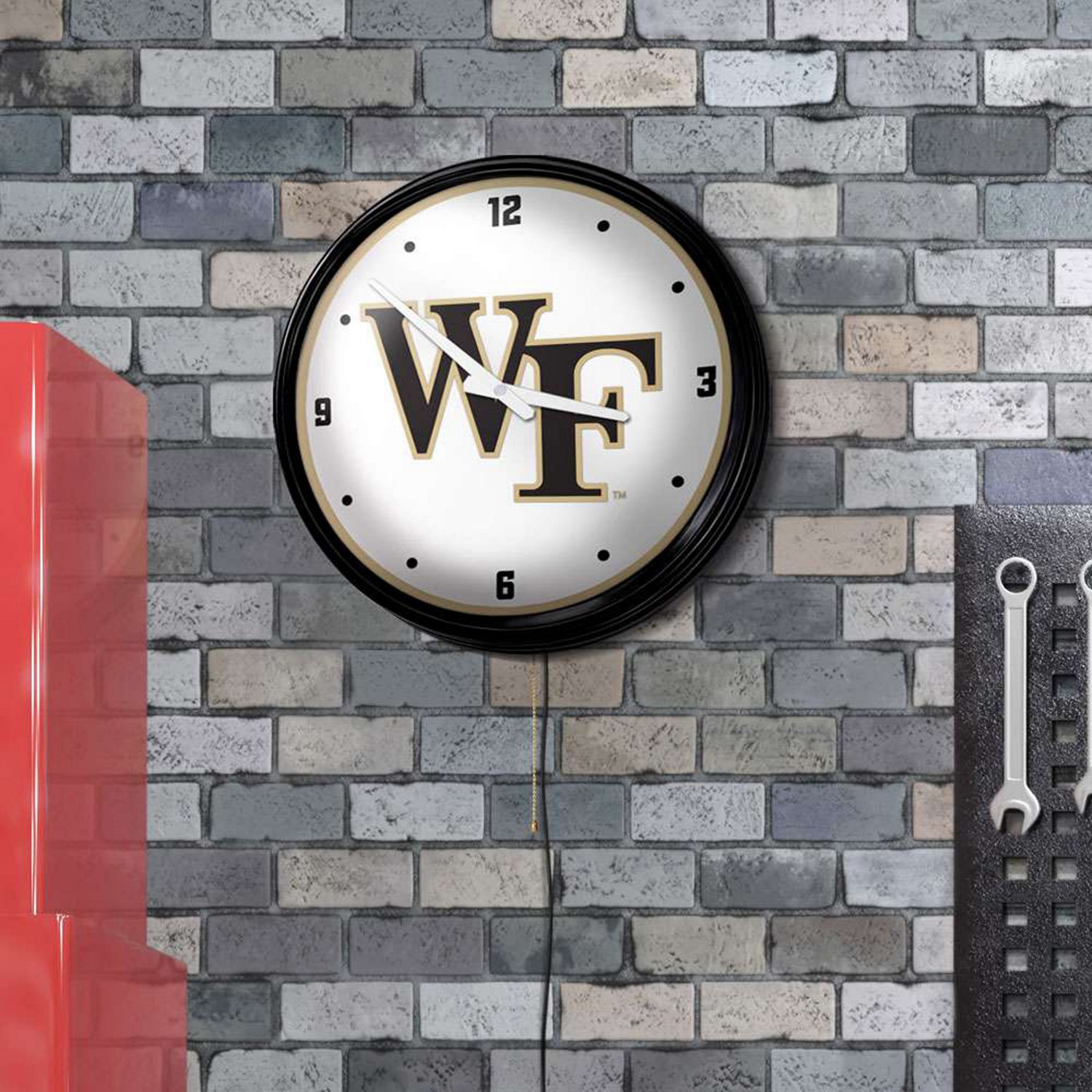 The Fan-Brand Wake Forest University Retro Lighted Wall Clock  - view number 3