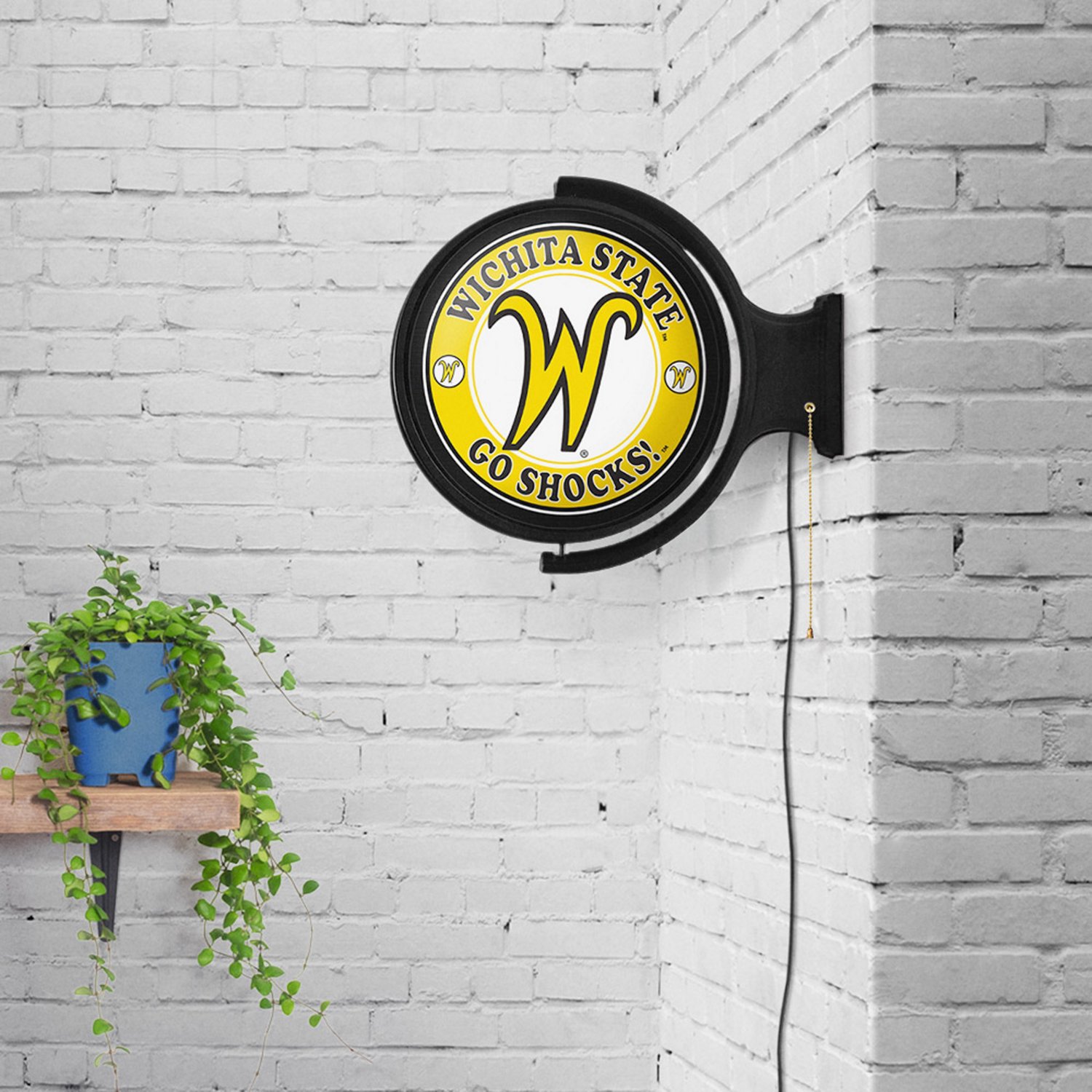 The Fan-Brand Wichita State University Script Original Round Rotating Lighted Sign  - view number 4