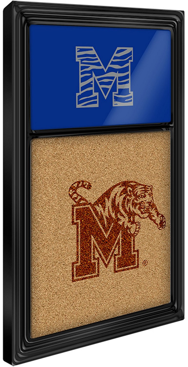 The Fan-Brand University of Memphis Dual Logo Striped M Cork Note Board - view number 2