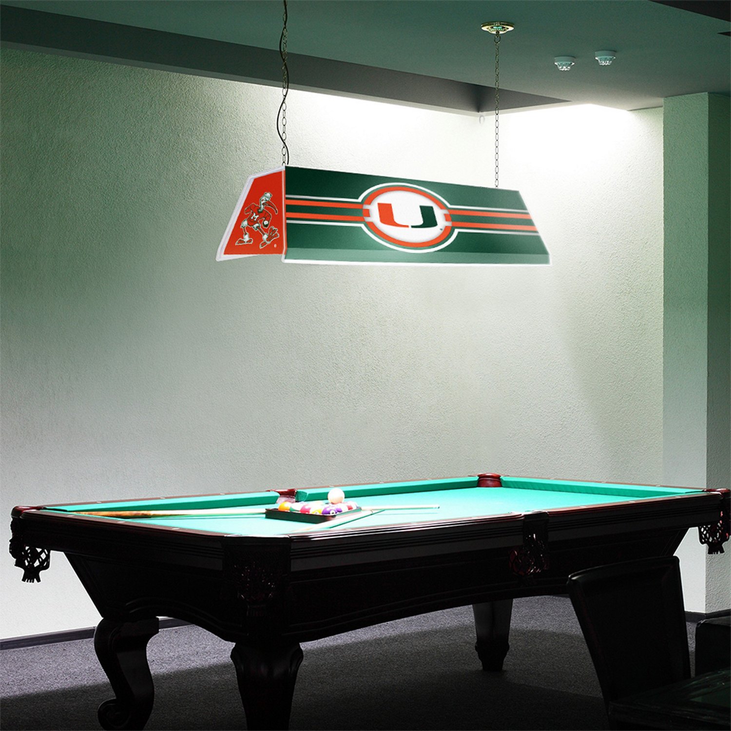 The Fan-Brand University of Miami Edge Glow Pool Table Light - view number 4