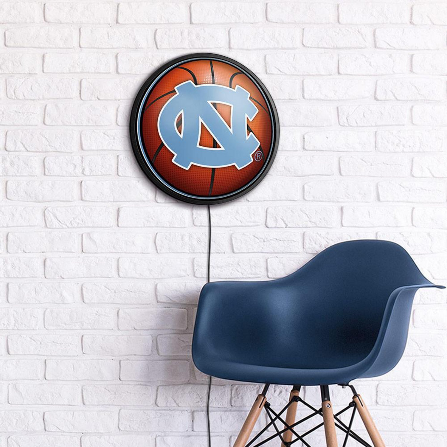 The Fan-Brand University of North Carolina Basketball Round Slimline Lighted Wall Sign - view number 4