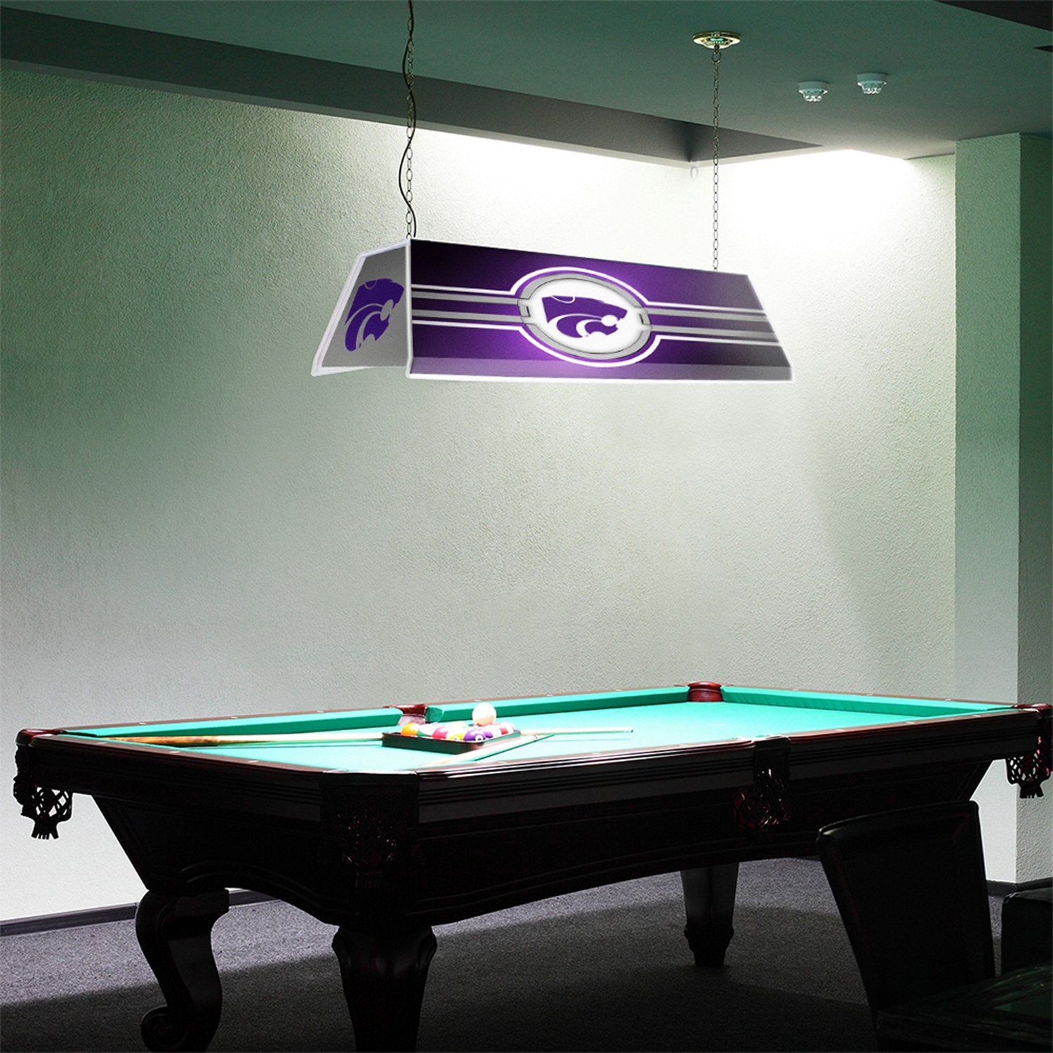 The Fan-Brand Kansas State University Edge Glow Pool Table Light - view number 4
