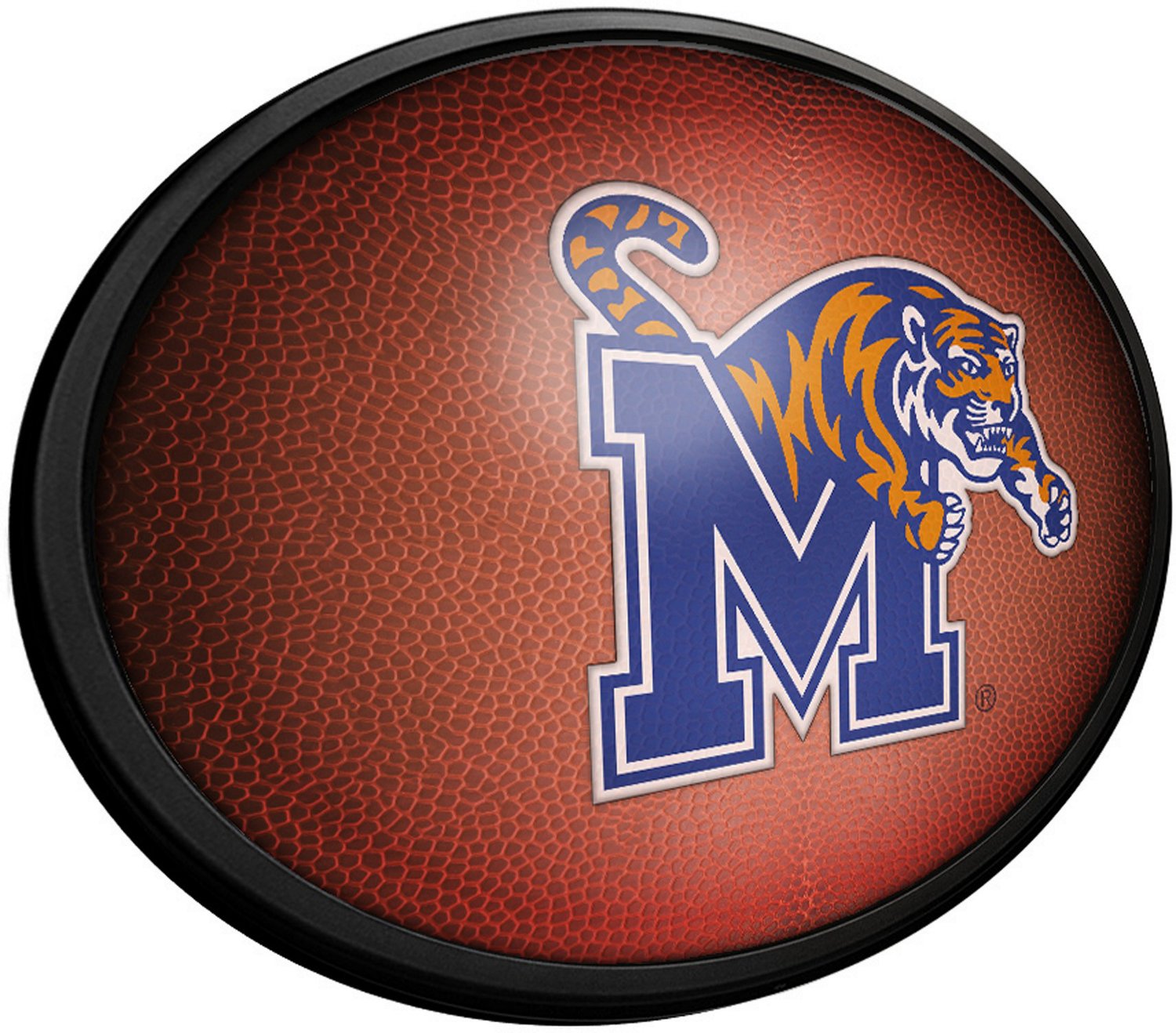 The Fan-Brand University of Memphis Pigskin Oval Slimline Lighted Sign - view number 2