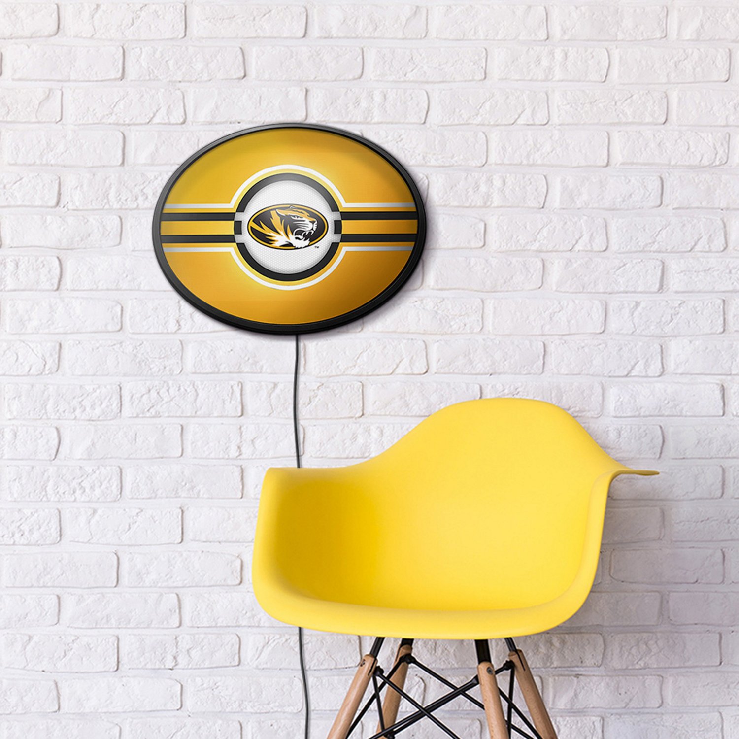 The Fan-Brand University of Missouri Gold Oval Slimline Lighted Wall ...