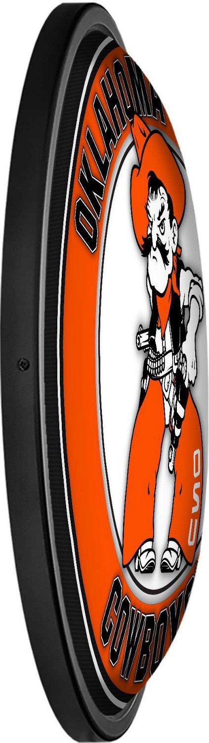 The Fan-Brand Oklahoma State University Pistol Pete Round Slimline Lighted Wall Sign - view number 3