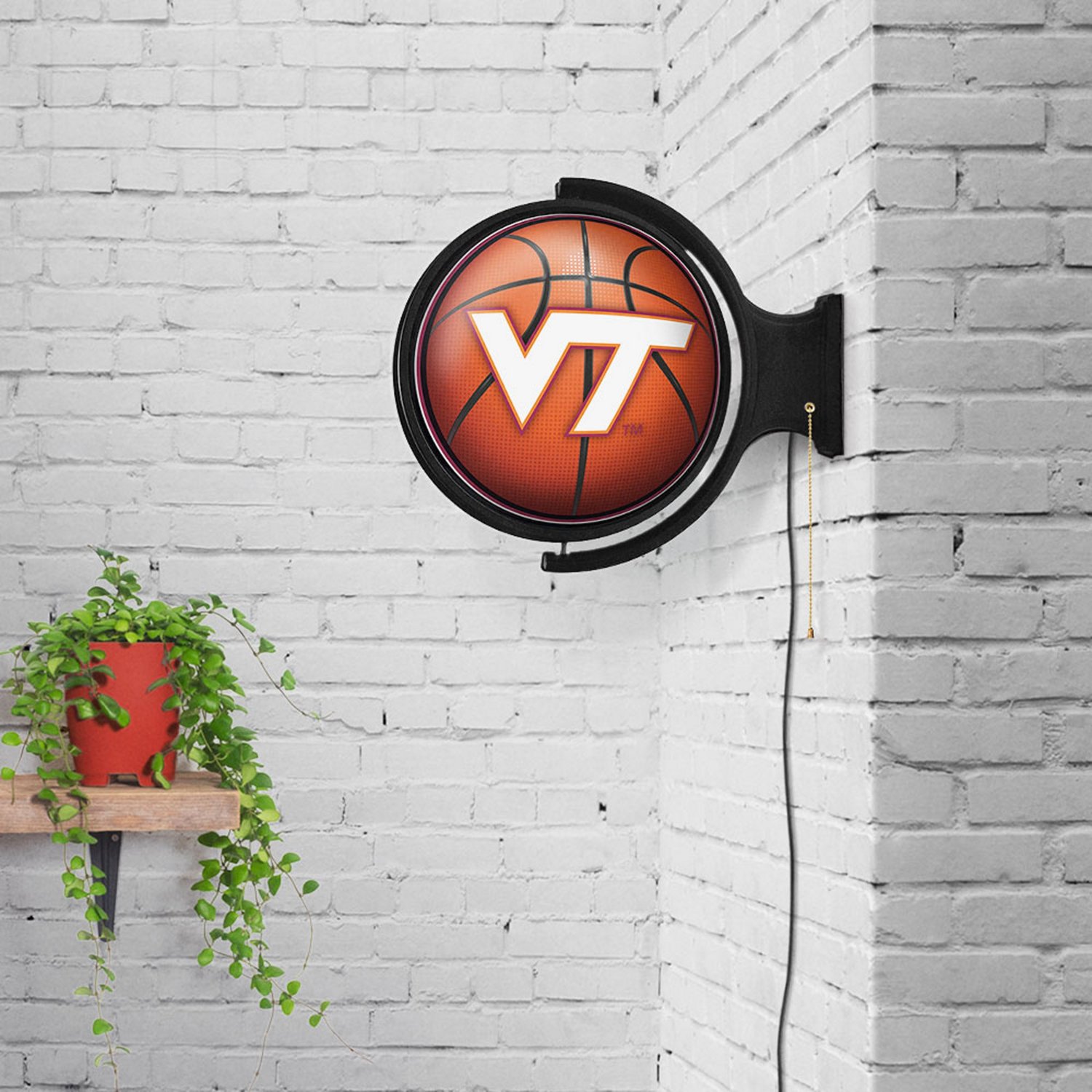 The Fan-Brand Virginia Tech Original Round Rotating Lighted Sign  - view number 4