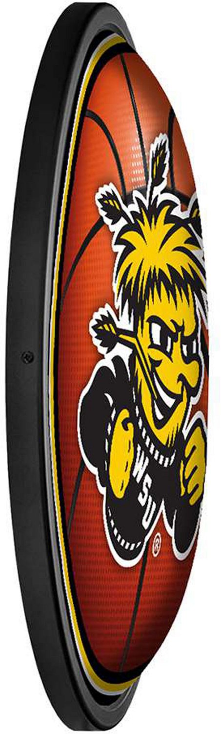 The Fan-Brand Wichita State University Basketball Round Slimline Lighted Wall Sign - view number 3