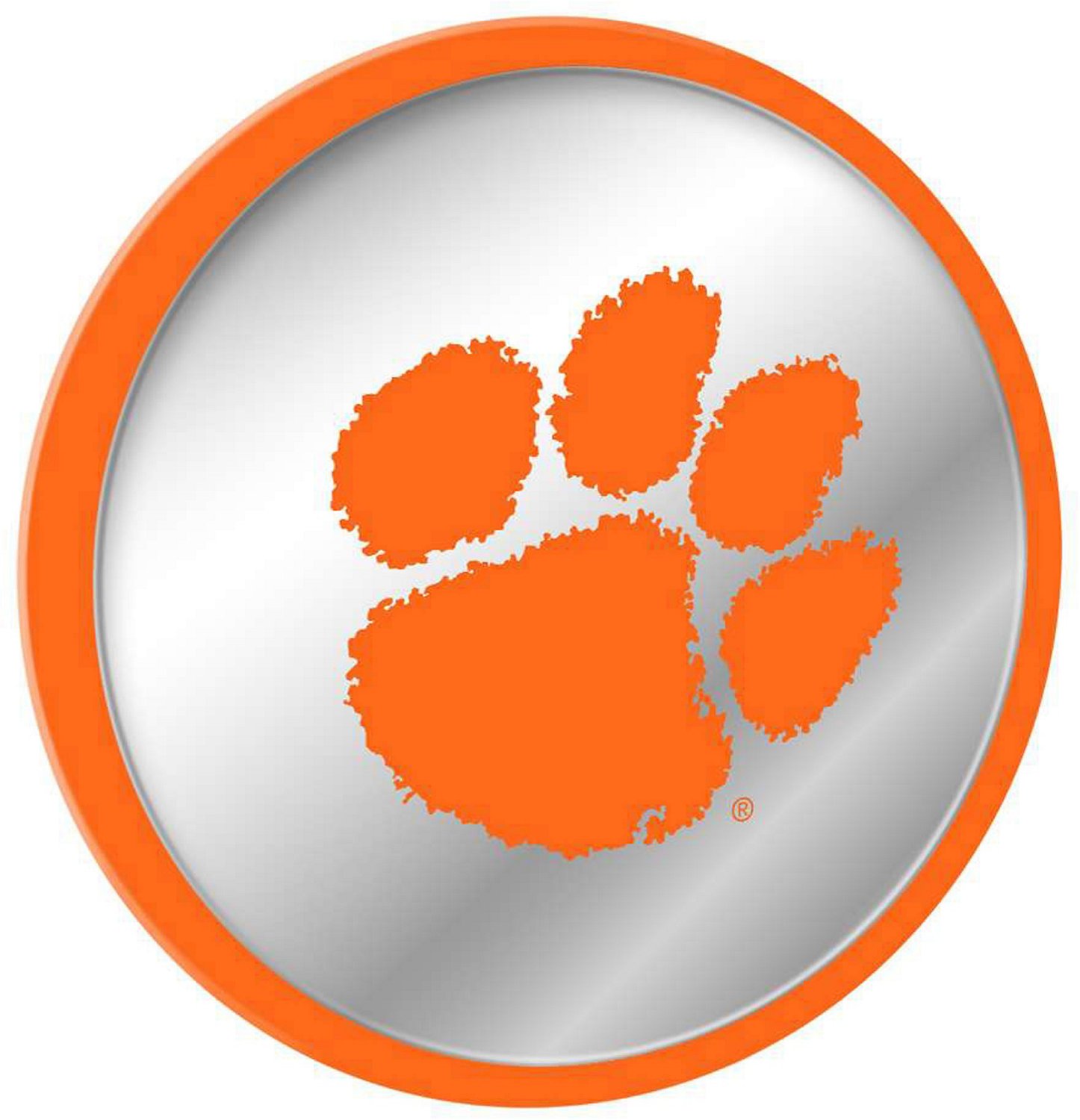The Fan-Brand Clemson University Paw Print Modern Mirrored Disc Sign - view number 2