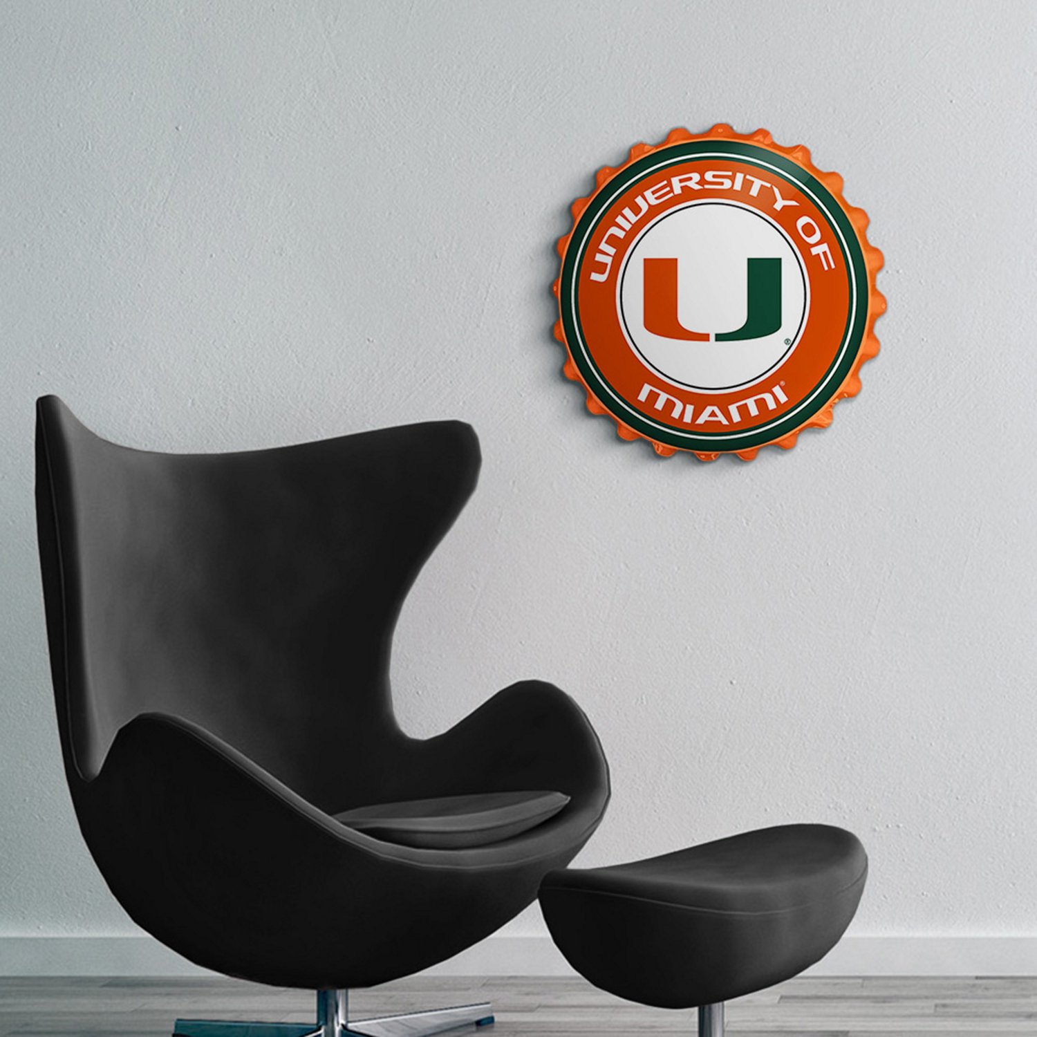 The Fan-Brand University of Miami Bottle Cap Sign - view number 3