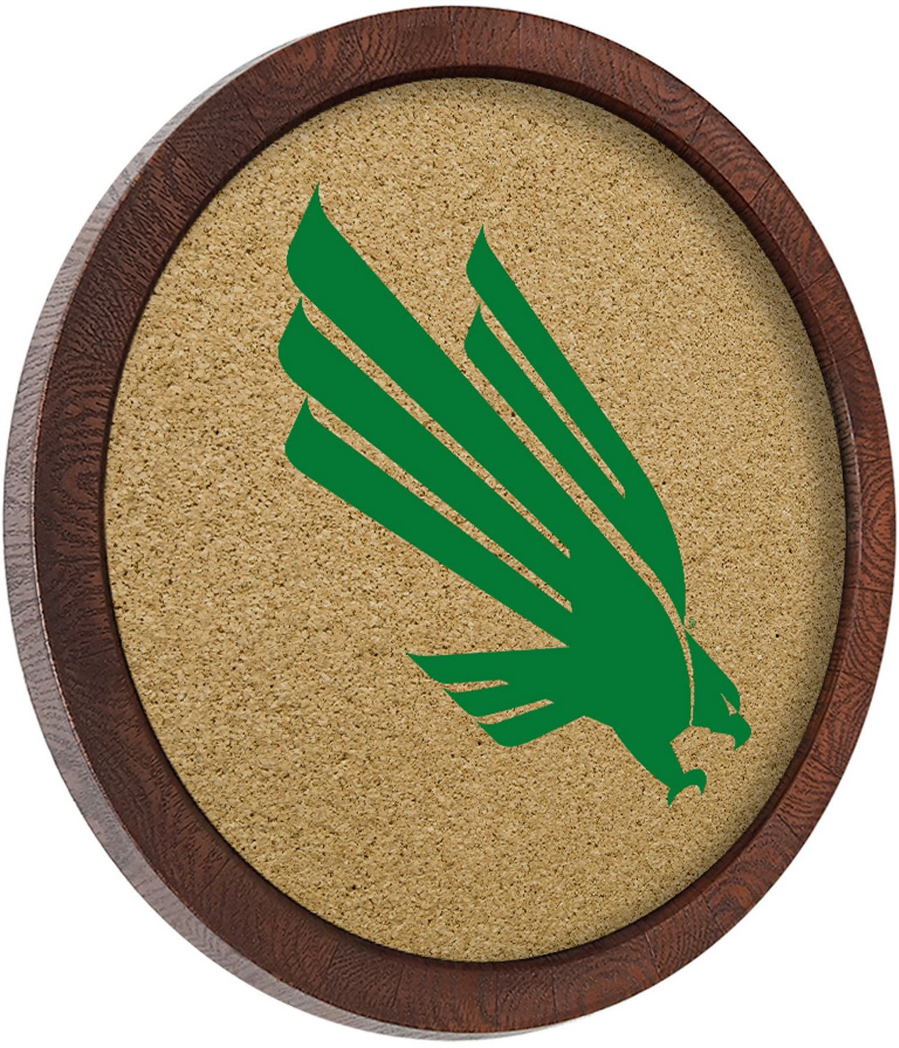The Fan-Brand University of North Texas “Faux” Barrel Framed Cork Board - view number 2