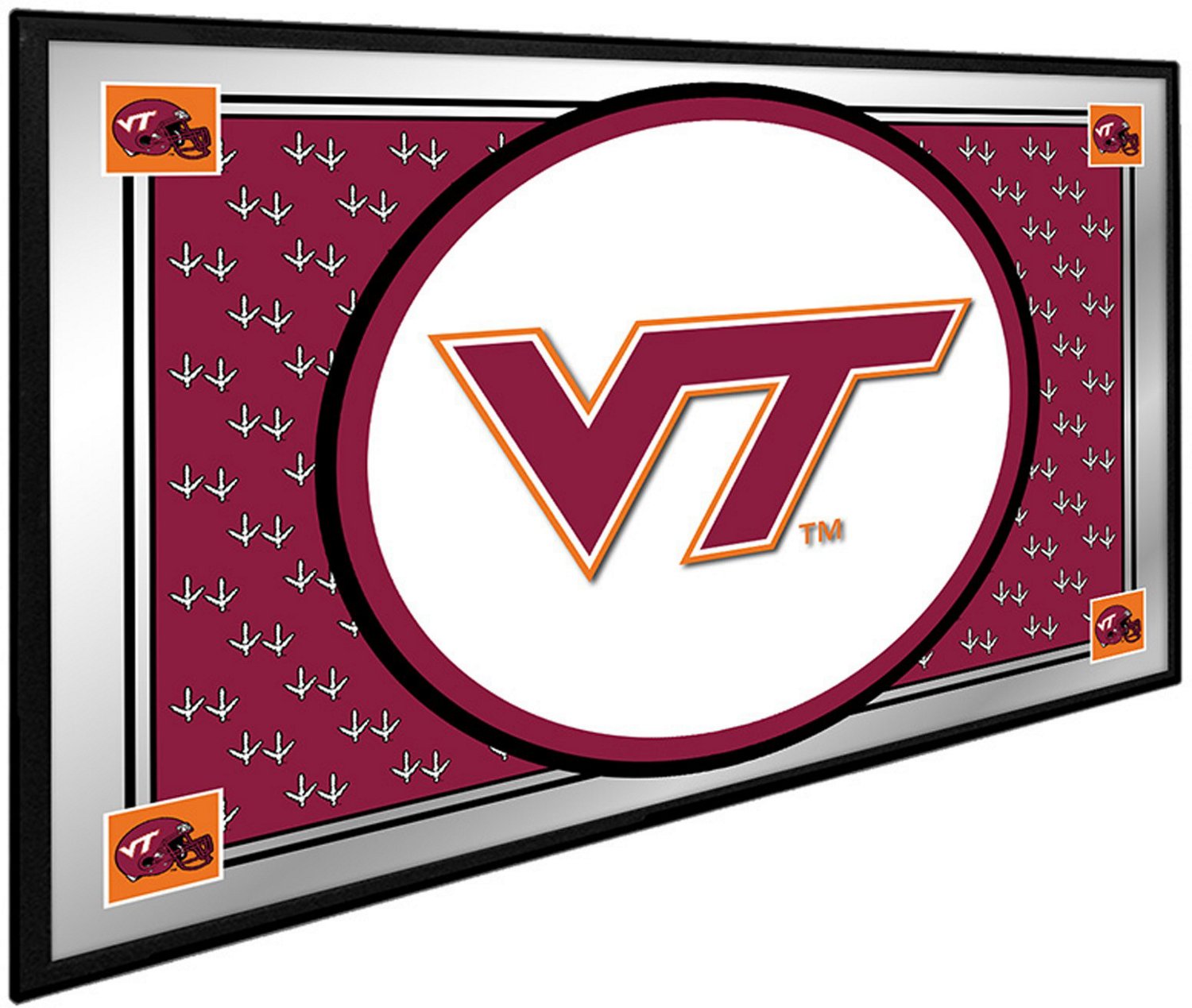 The Fan-Brand Virginia Tech University Team Spirit Framed Mirrored Wall Sign - view number 2