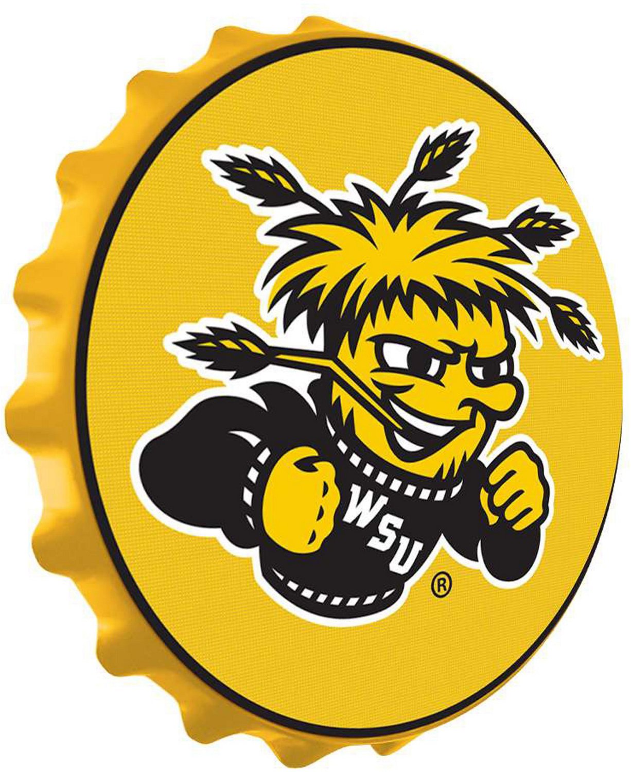 The Fan-Brand Wichita State University WuShock Bottle Cap Wall Sign - view number 2
