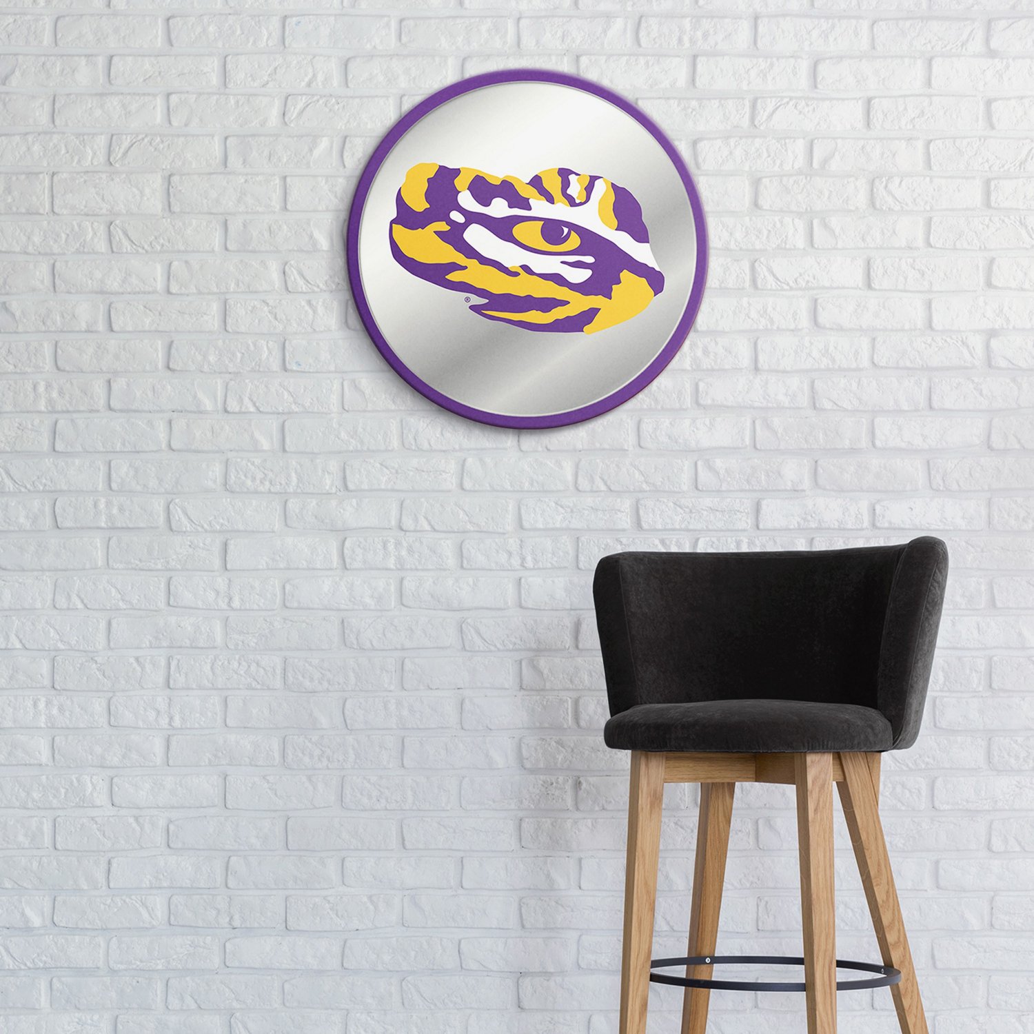 The Fan-Brand Louisiana State University Tiger Eye Modern Disc Mirrored Wall Sign - view number 3