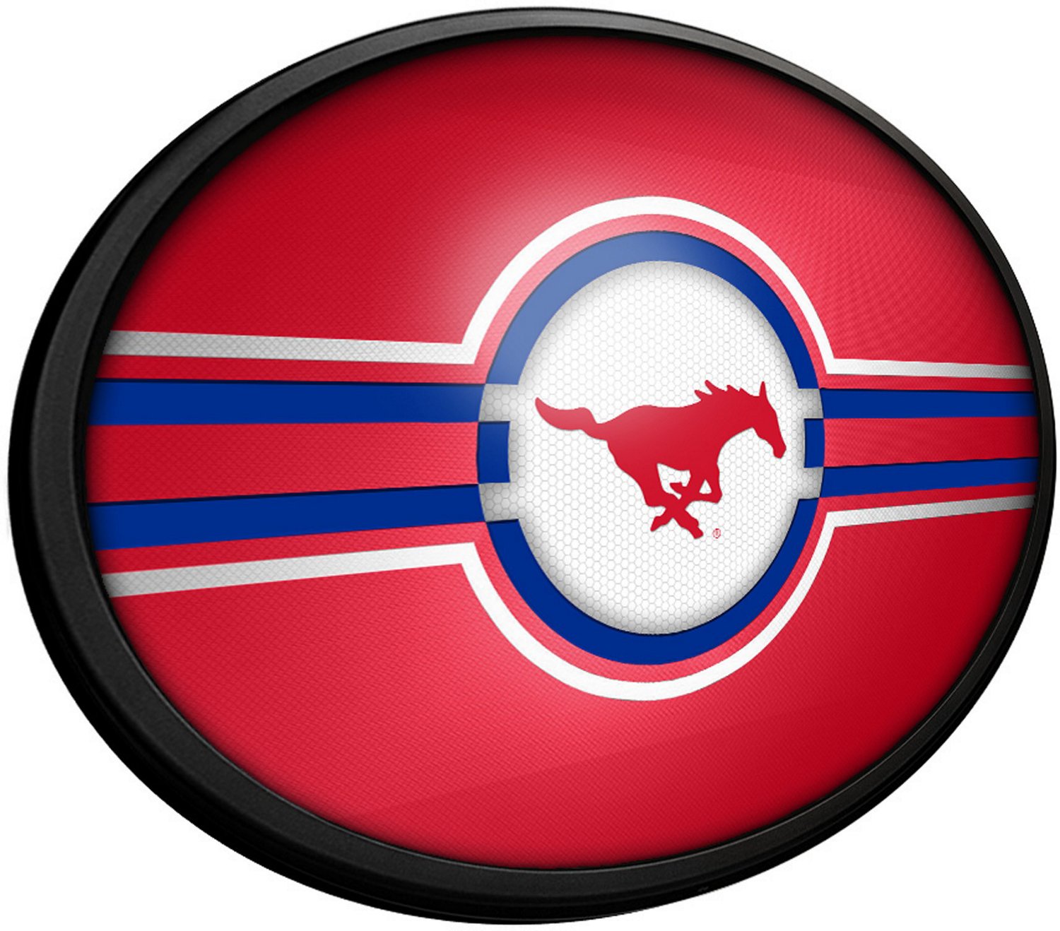 The Fan-Brand Southern Methodist University Red Oval Slimline Lighted Wall Sign - view number 2