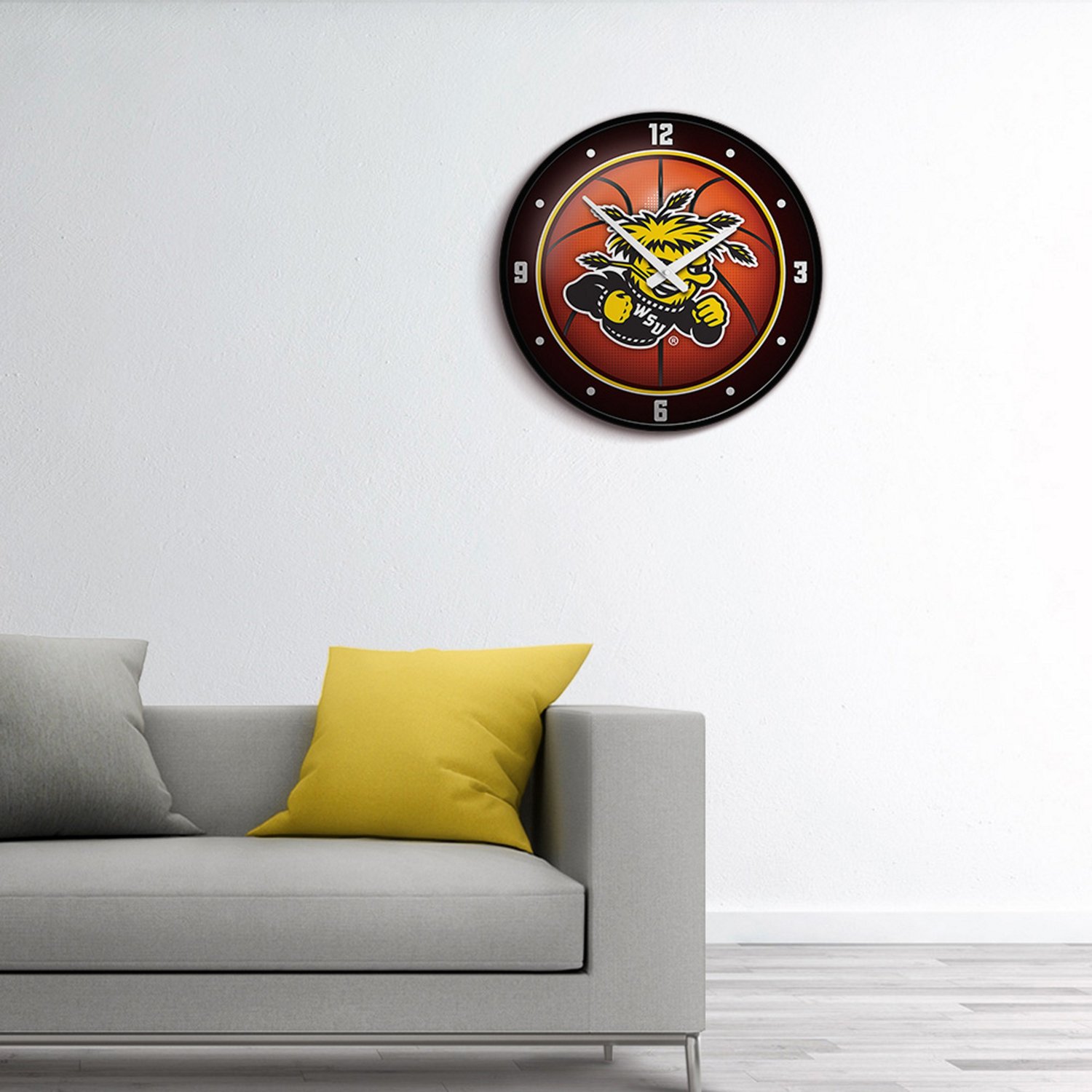 The Fan-Brand Wichita State University Basketball Modern Disc Clock  - view number 3