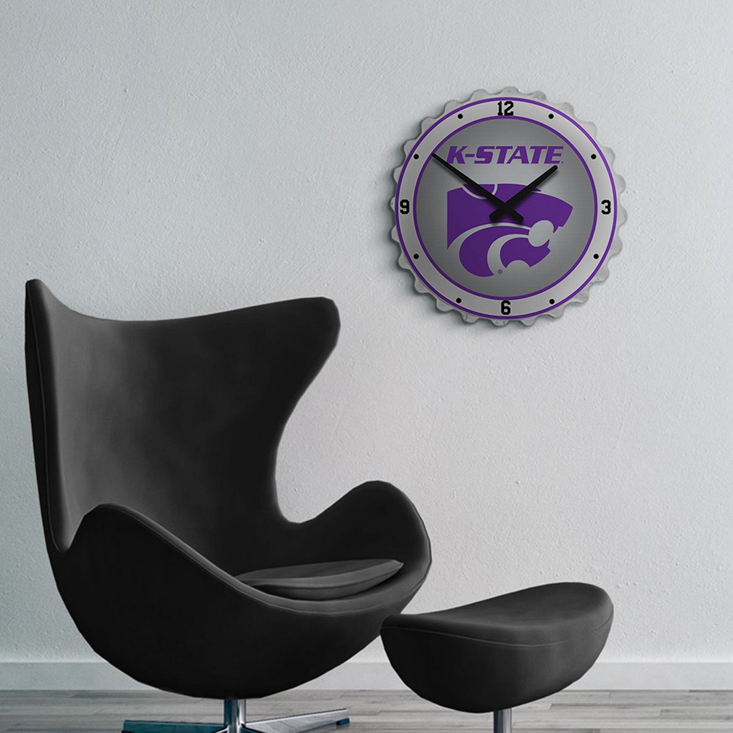 The Fan-Brand Kansas State University K-State Bottle Cap Clock - view number 3