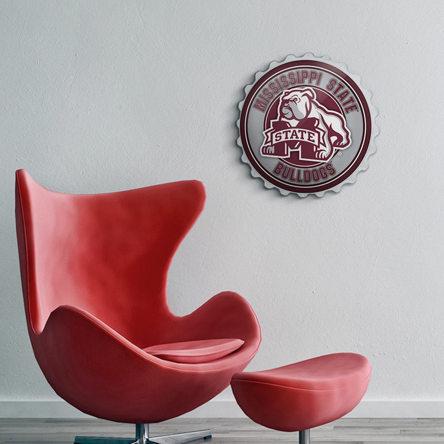 The Fan-Brand Mississippi State University Mascot Bottle Cap Sign - view number 3