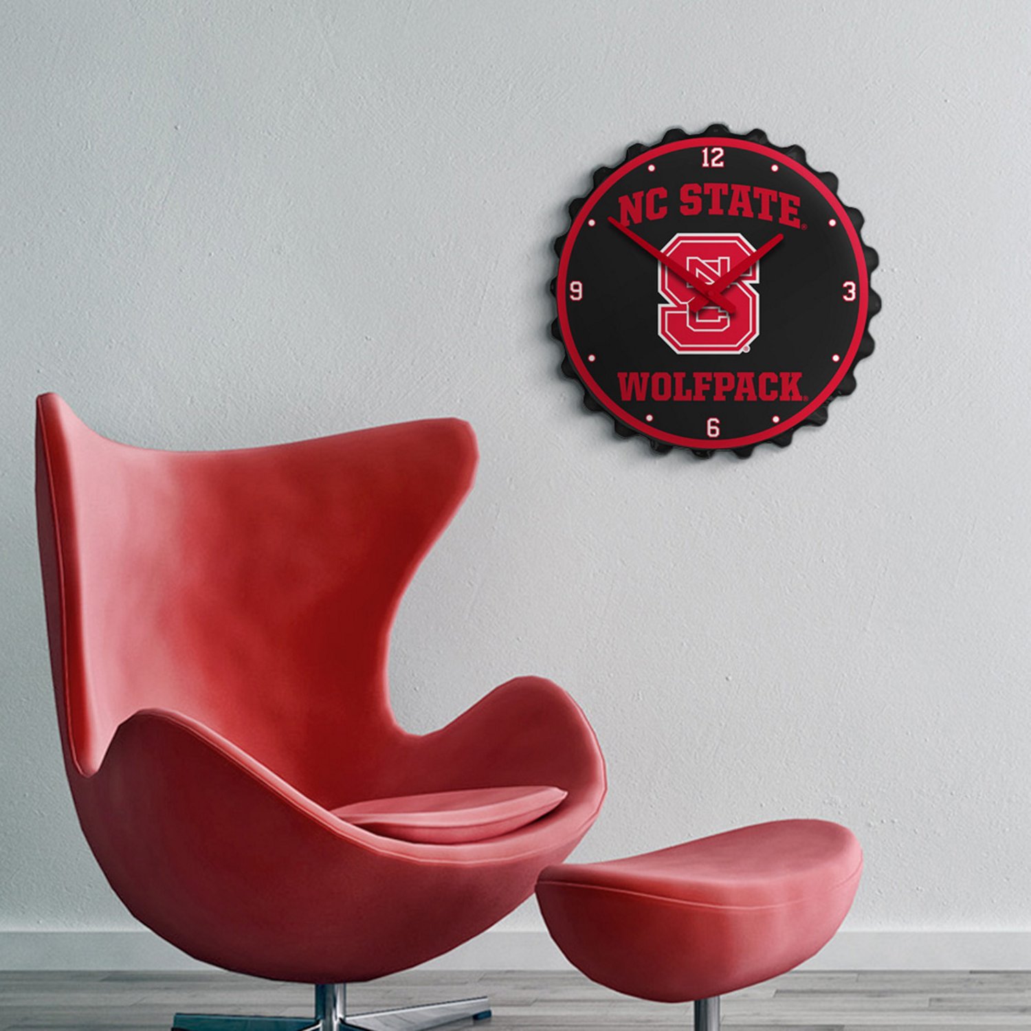 The Fan-Brand North Carolina State University Champs Bottle Cap Clock  - view number 3