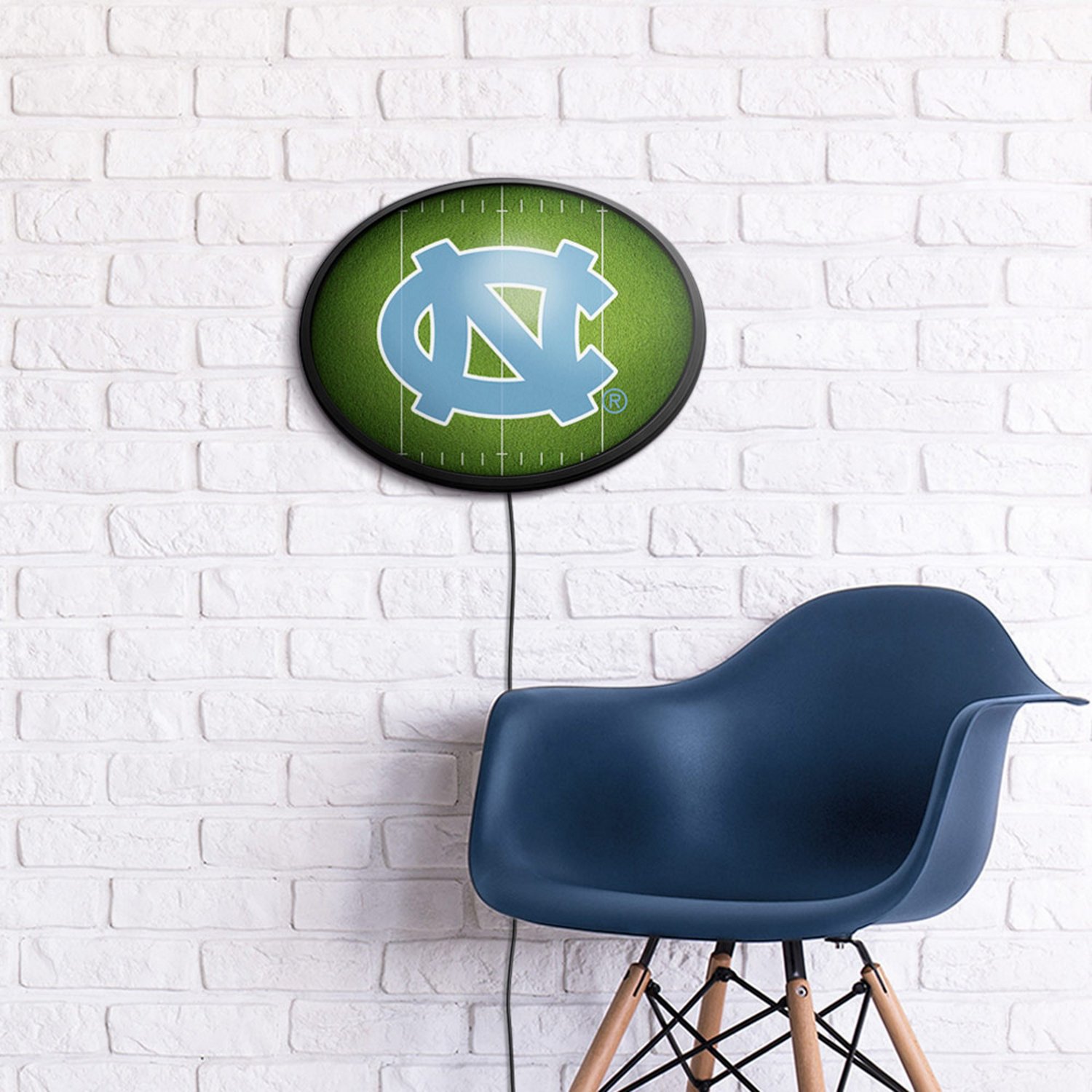The Fan-Brand University of North Carolina On the 50 Oval Slimline Lighted Wall Sign - view number 3