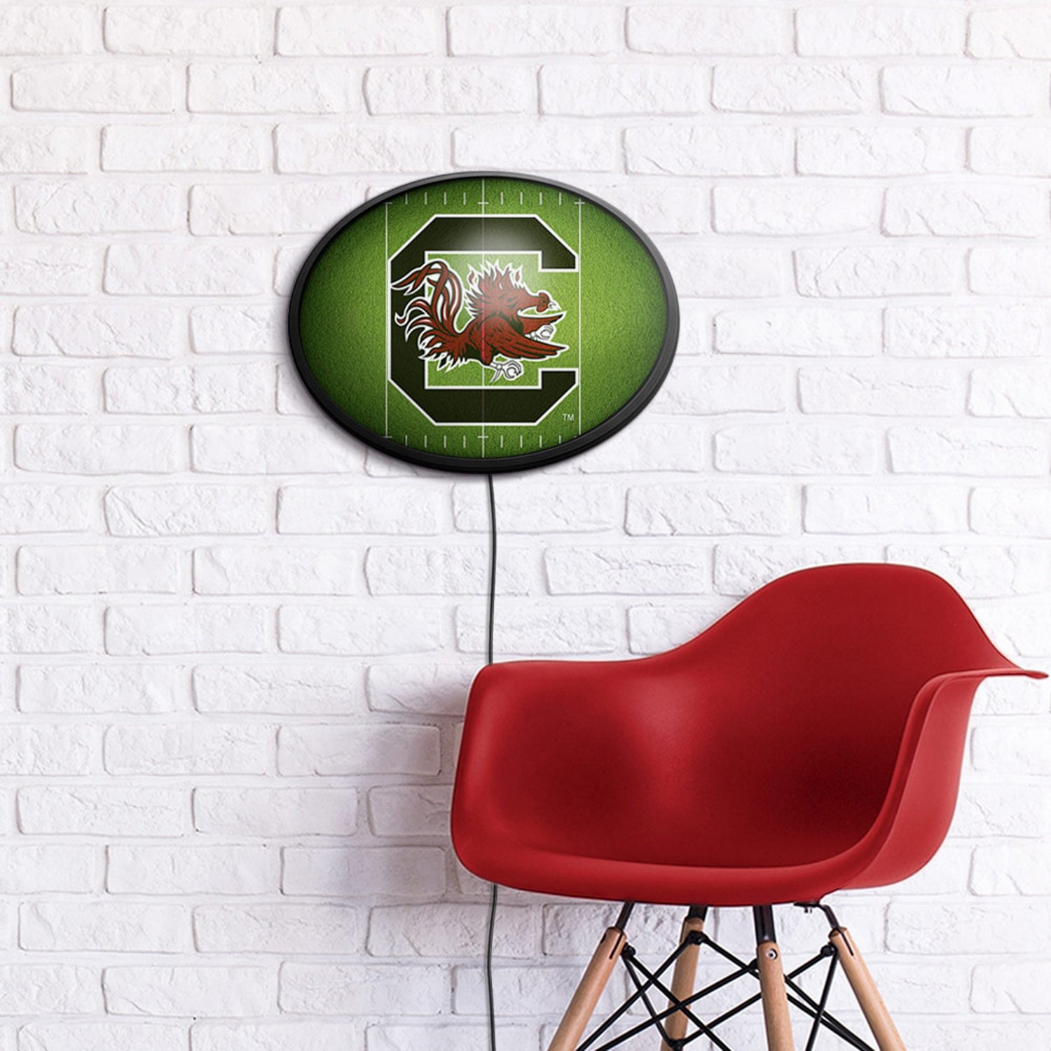 The Fan-Brand University of South Carolina On the 50 Oval Slimline Lighted Wall Sign - view number 4