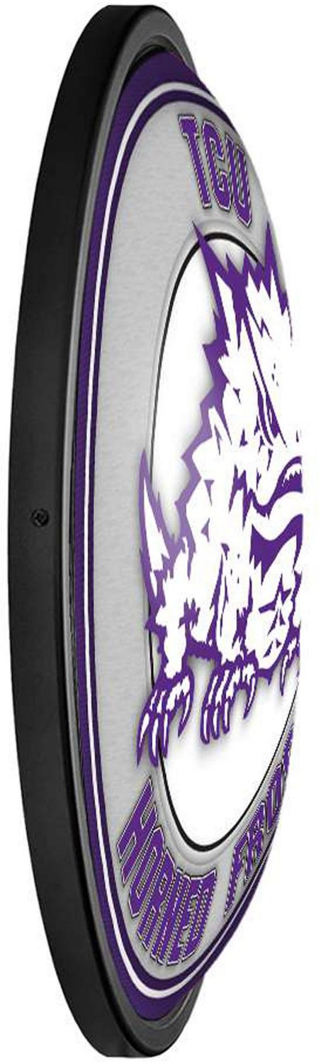 The Fan-Brand Texas Christian University Mascot Round Slimline Lighted Wall Sign - view number 3