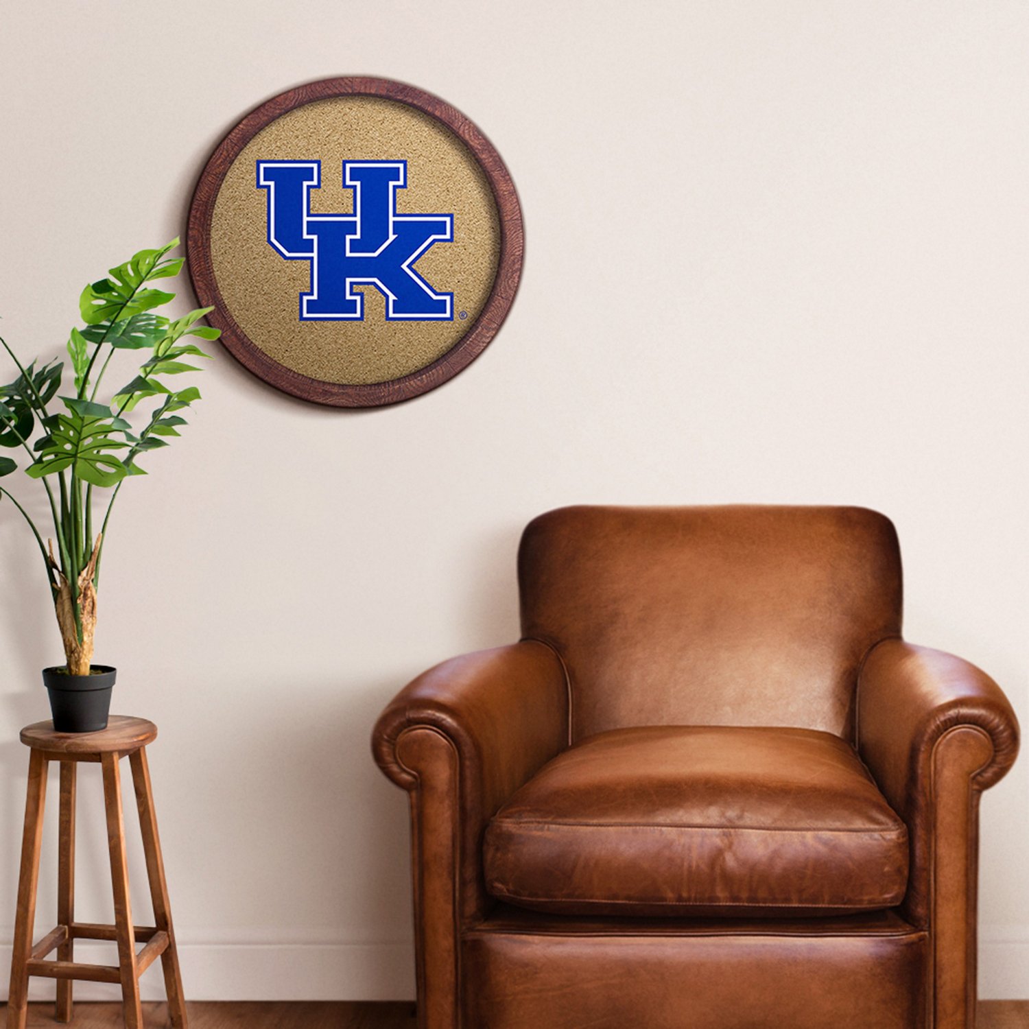 The Fan-Brand University of Kentucky “Faux” Barrel Framed Cork Board - view number 3
