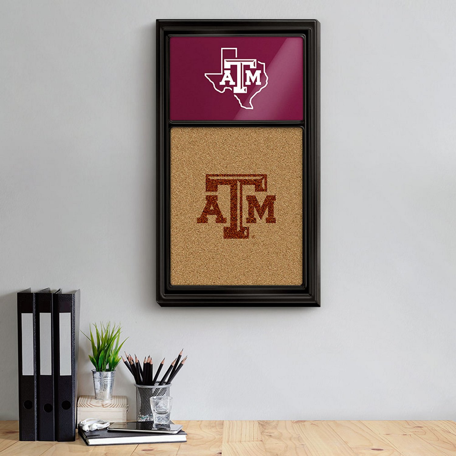 The Fan-Brand Texas A&M University Texas Dual Logo Cork Note Board - view number 3