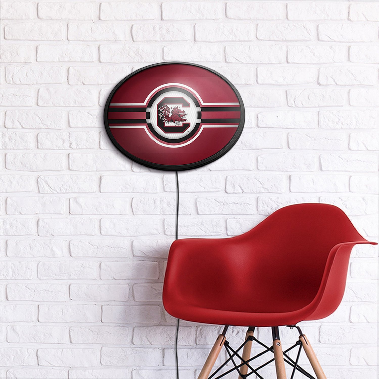 The Fan-Brand University of South Carolina Oval Slimline Lighted Wall Sign - view number 4