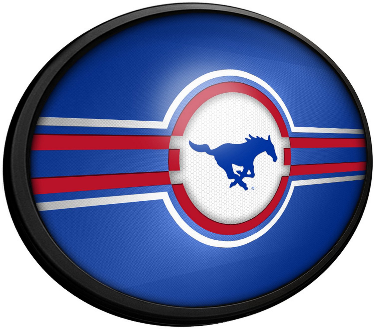 The Fan-Brand Southern Methodist University Oval Slimline Lighted Wall Sign - view number 2