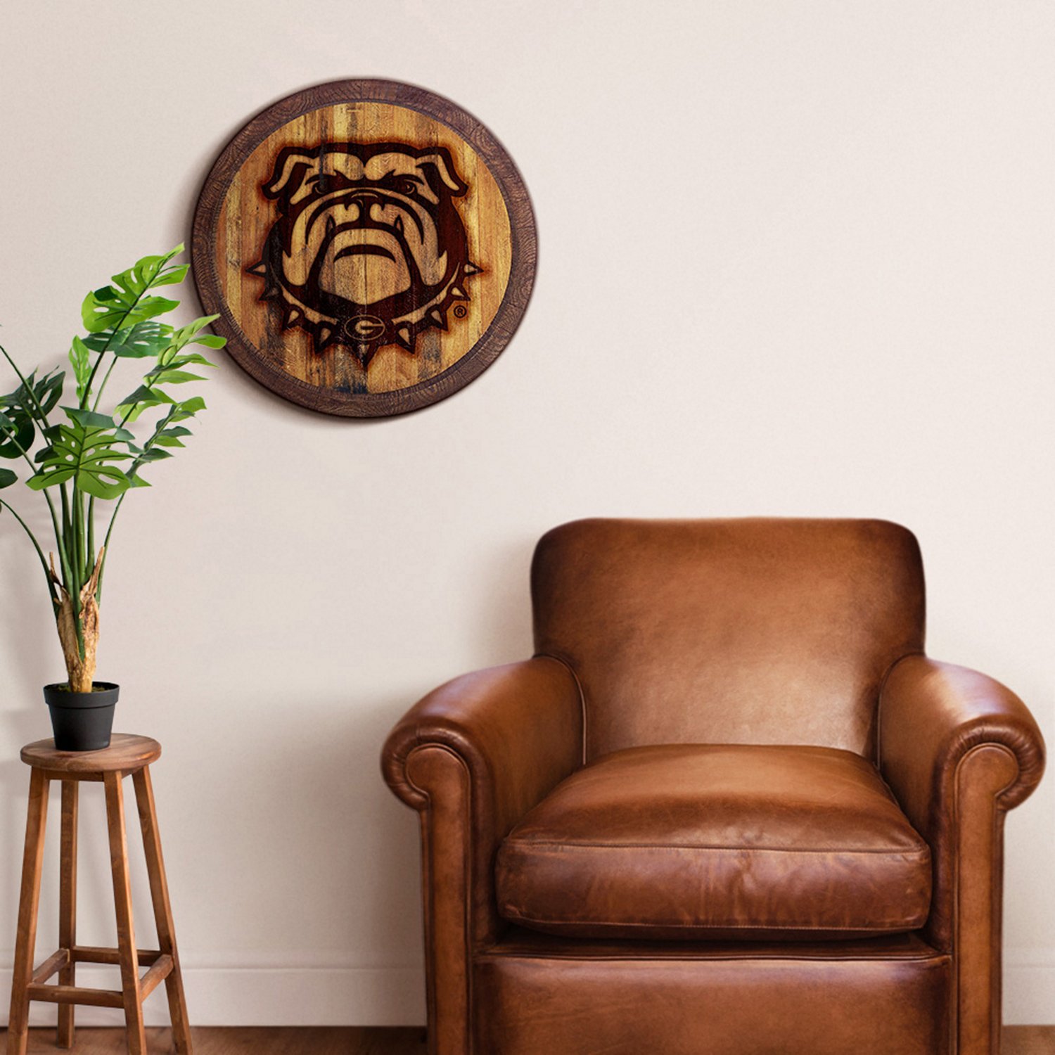 The Fan-Brand University of Georgia UGA Branded Faux Barrel Top Sign  - view number 3