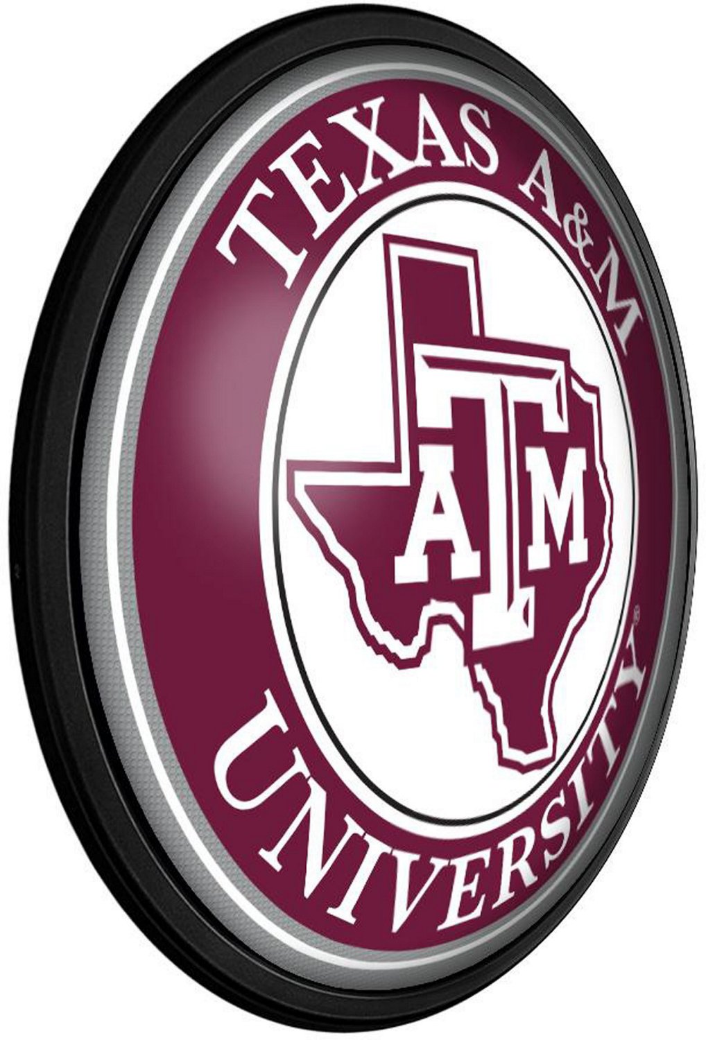 The Fan-Brand Texas A&M University Round Slimline Lighted Wall Sign - view number 2