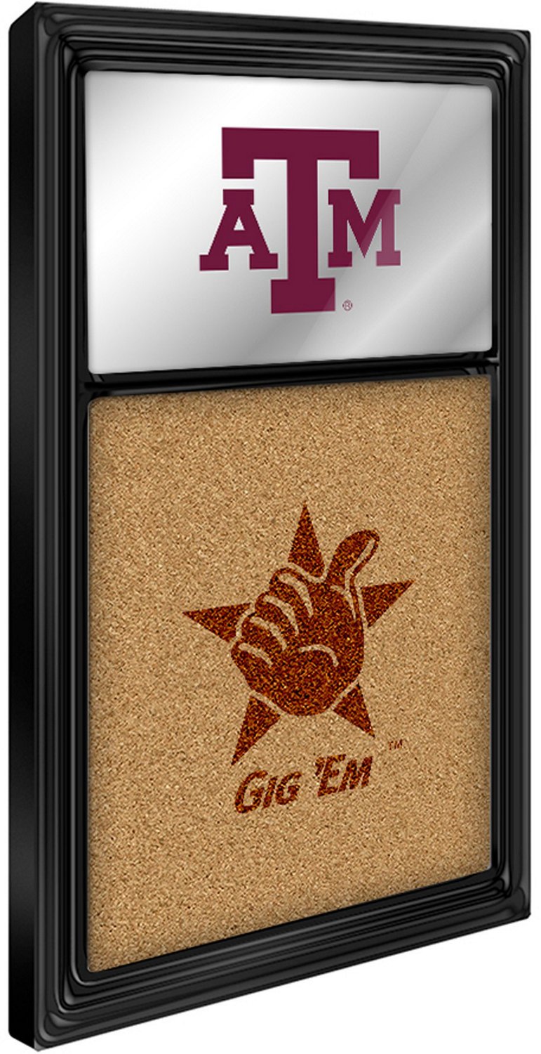 The Fan-Brand Texas A&M University Dual Logo Mirrored Cork Note Board - view number 2
