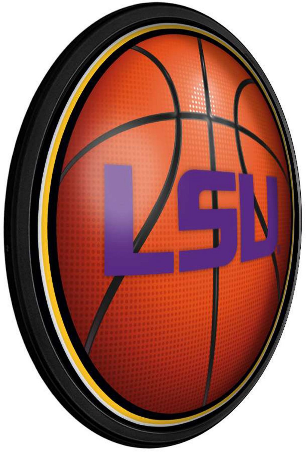 The Fan-Brand Louisiana State University Basketball Round Slimline Lighted Wall Sign - view number 2