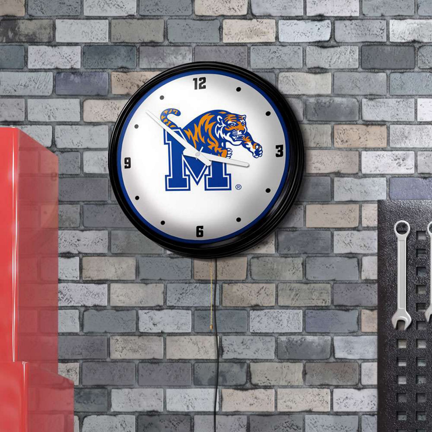 The Fan-Brand University of Memphis Retro Lighted Wall Clock - view number 3